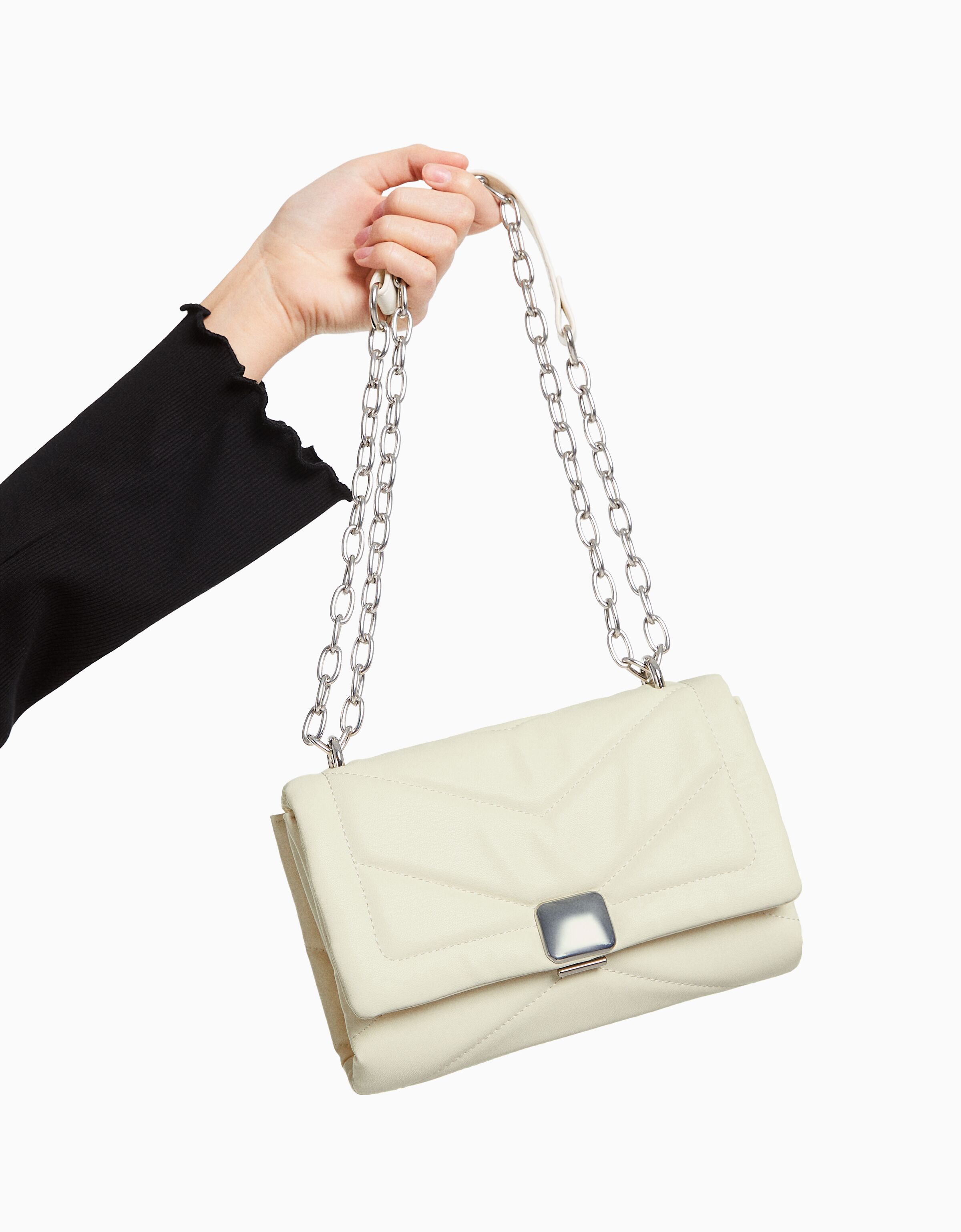 Bolso mini bandolera multiposición acolchado cadena