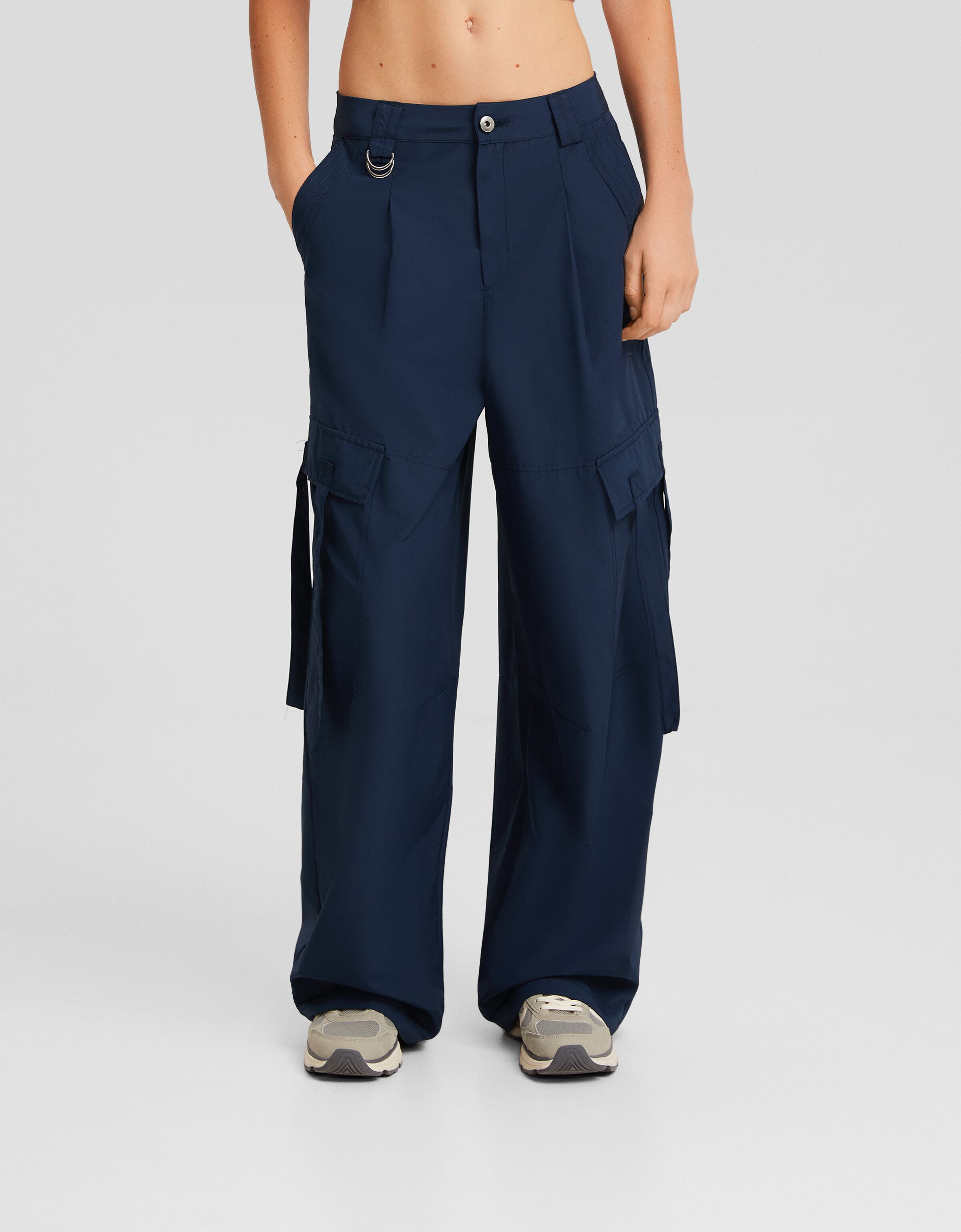 Pantalón balloon con algodón tiras