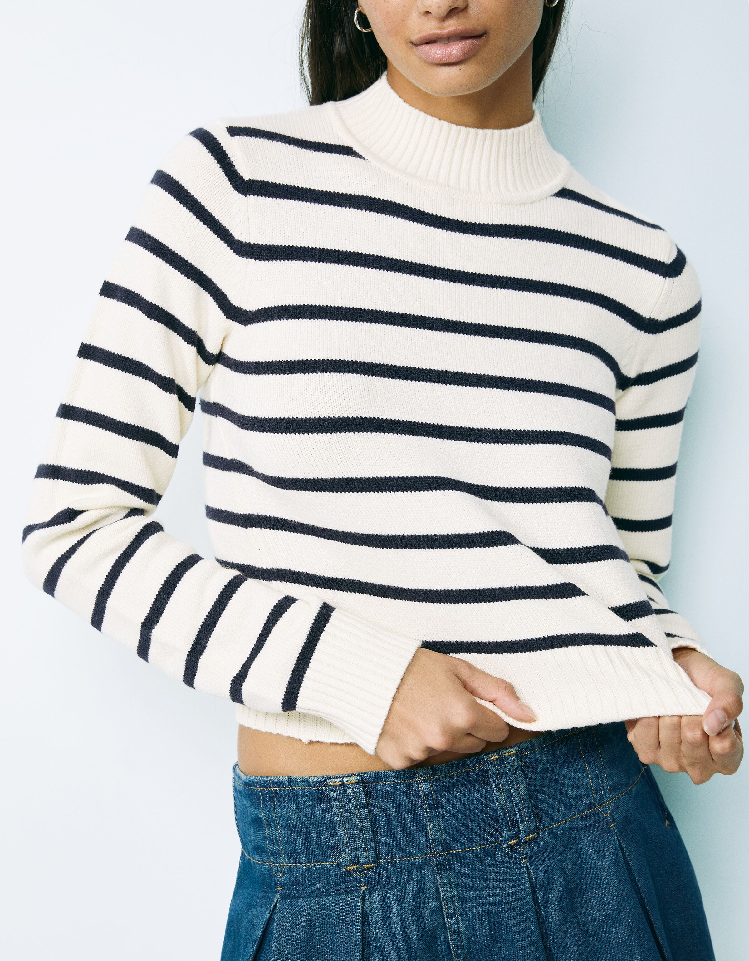 Jersey cuello subido rayas
