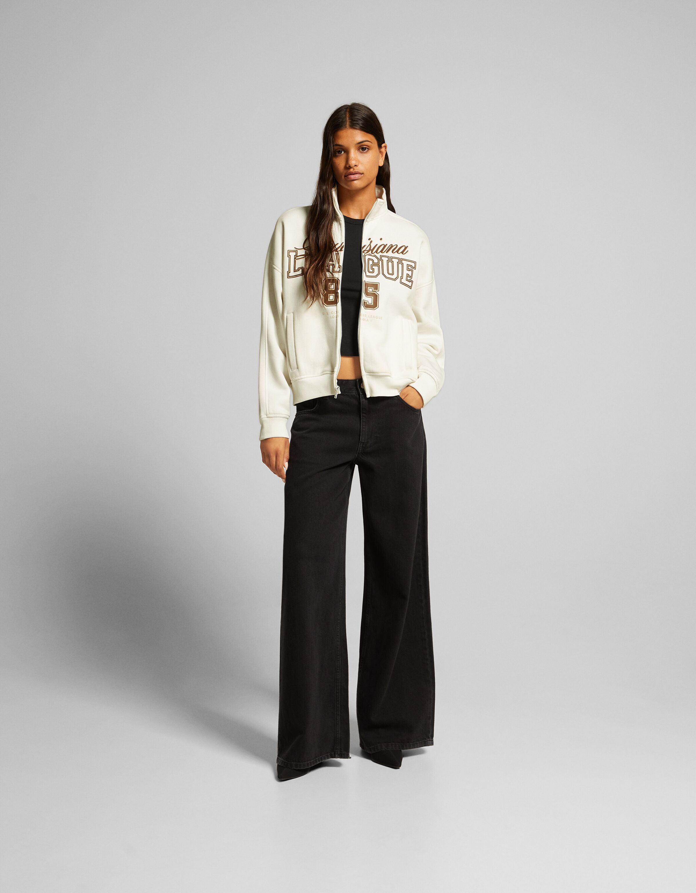 Sudadera cremallera print