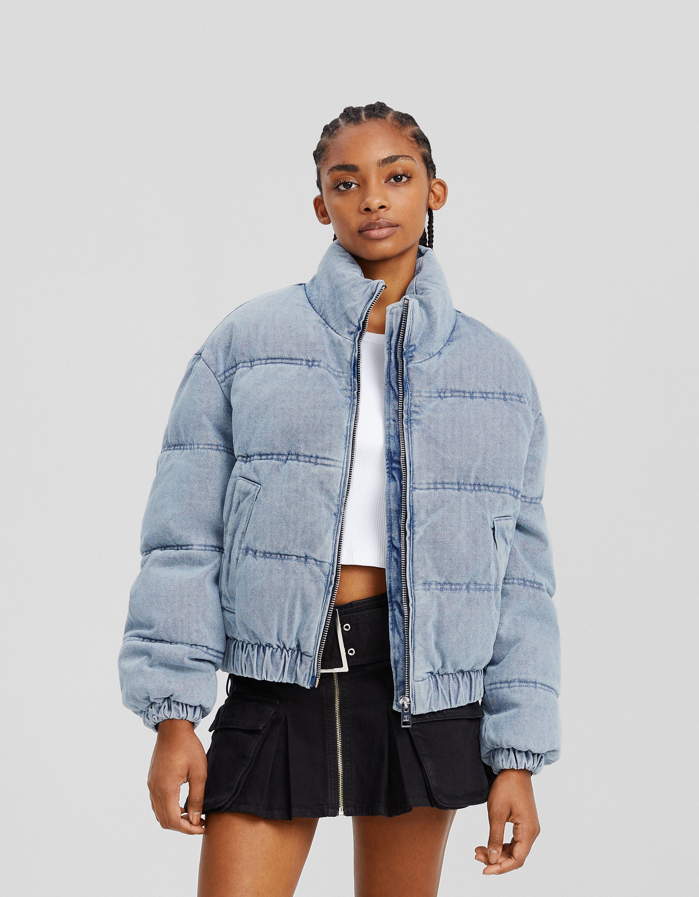 Cazadora acolchada denim