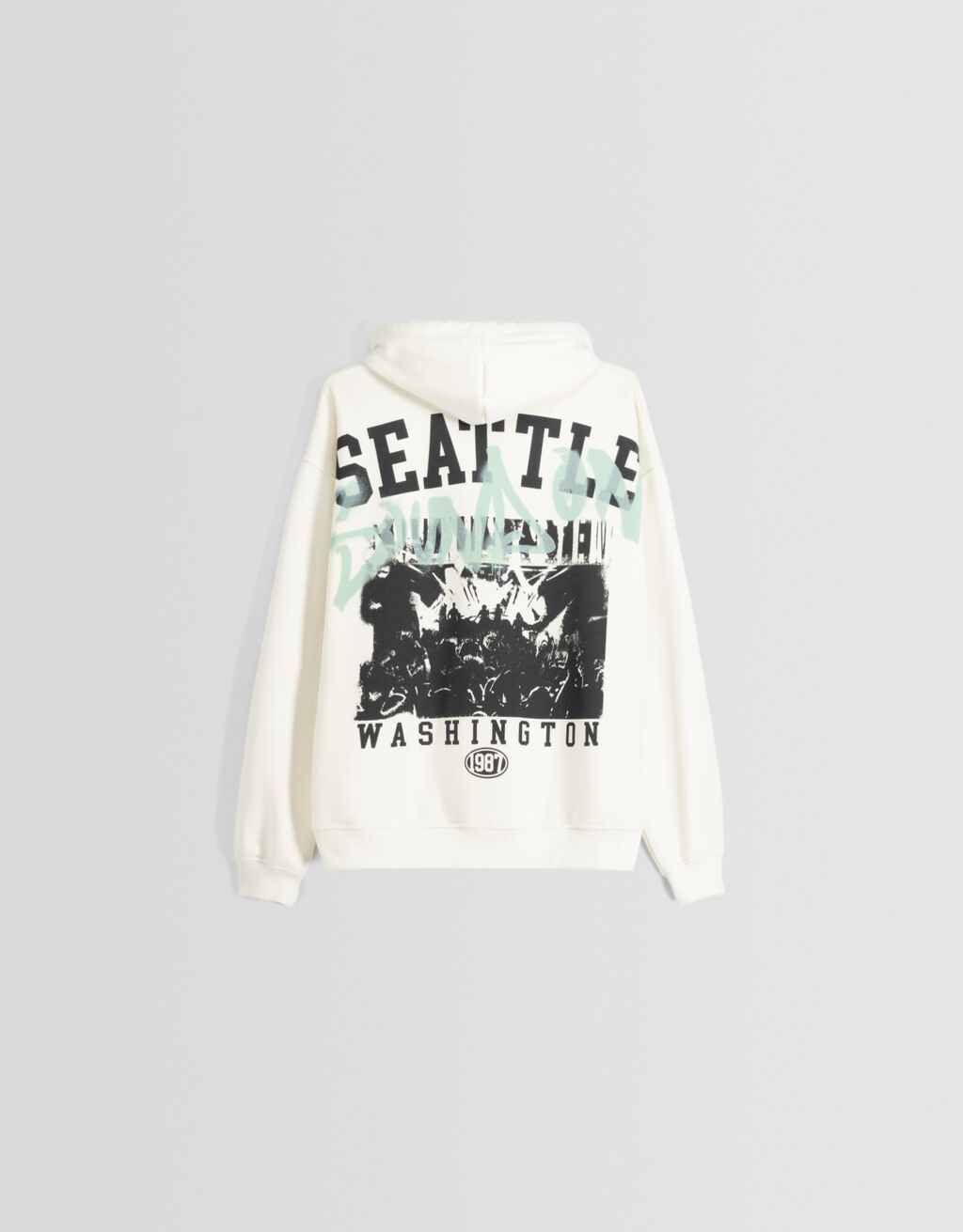 Sudadera capucha oversize print