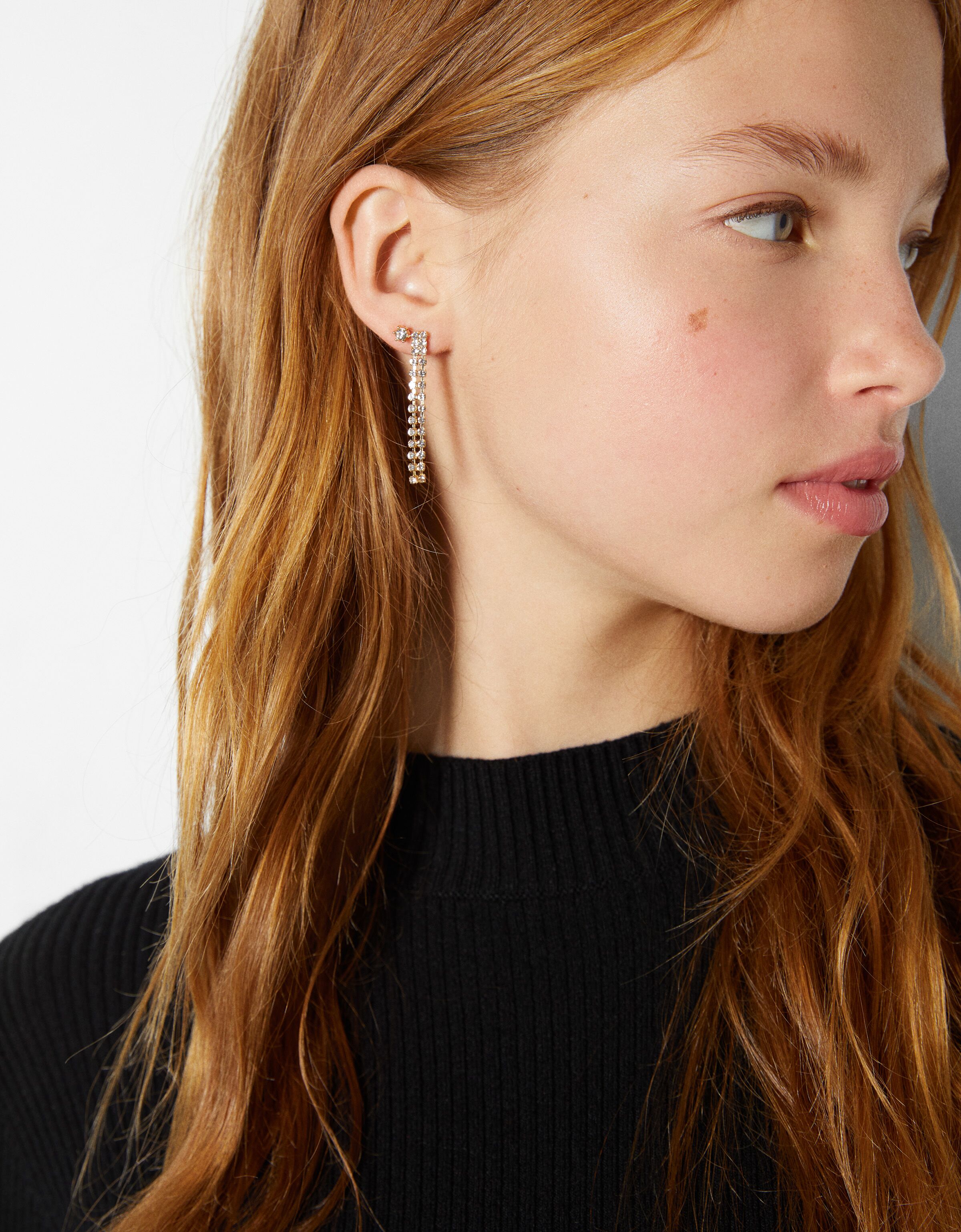 Set 9 pendientes cascada pedrería