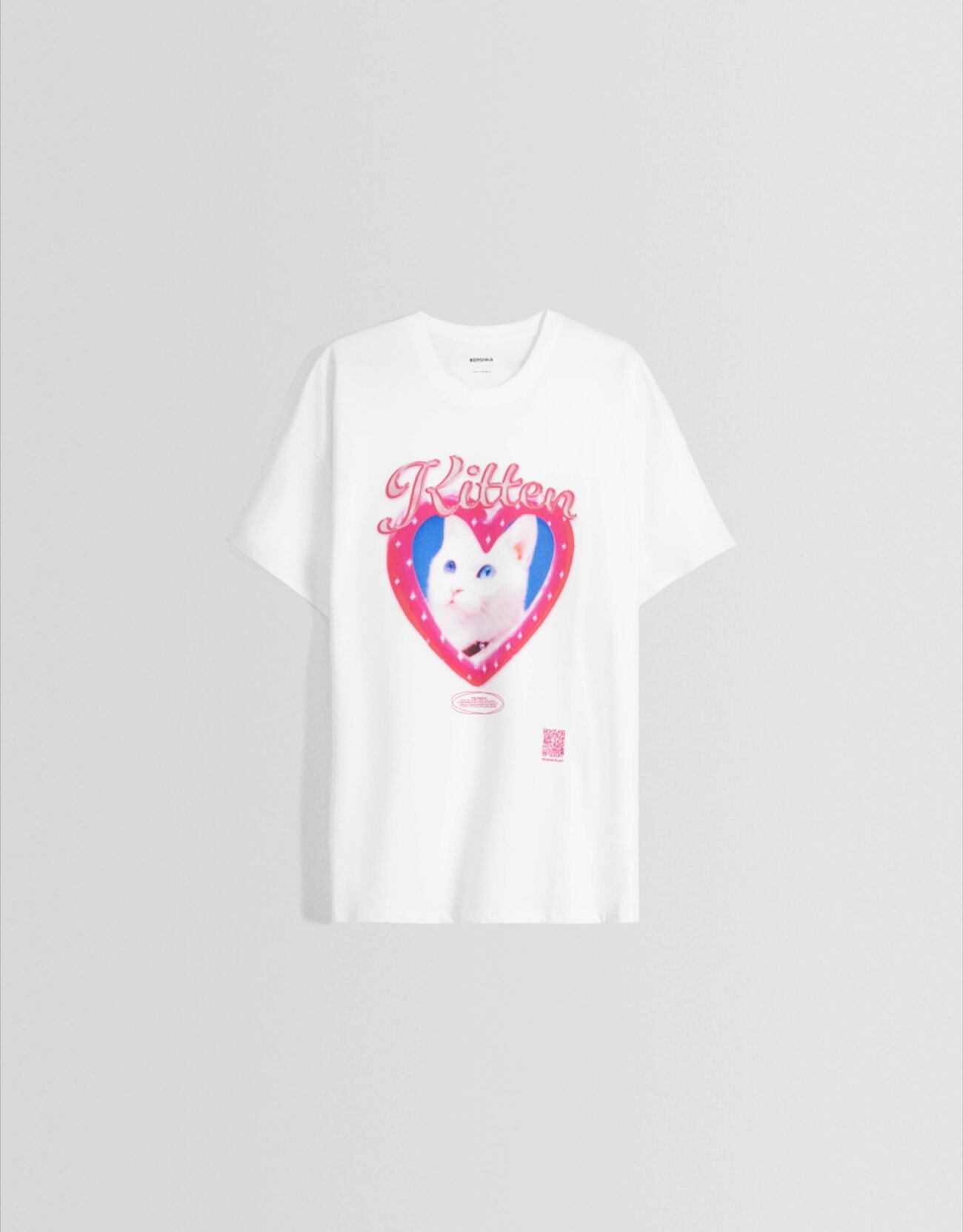 Camiseta Bershka Wearable Art manga corta print