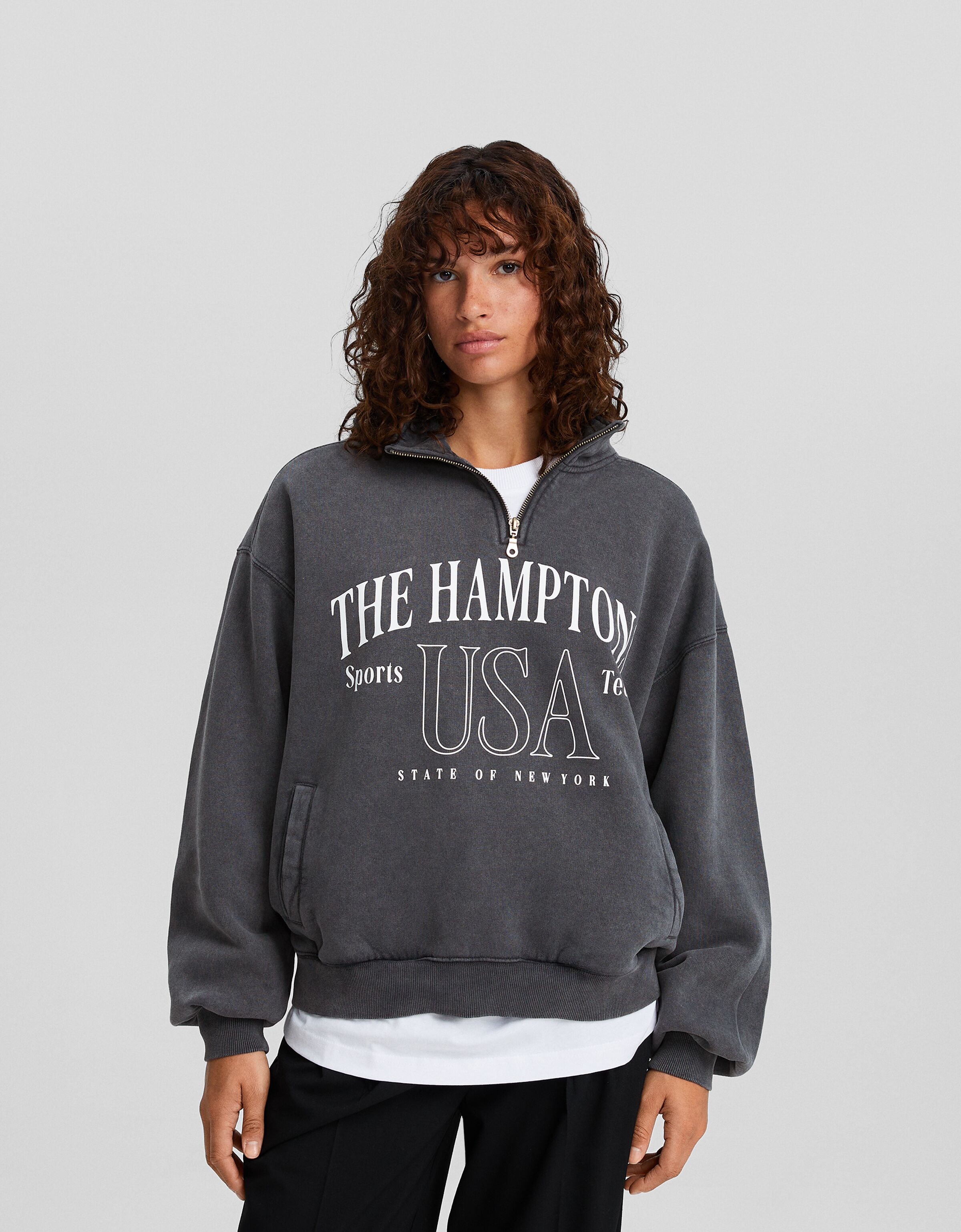 Sudadera cremallera print