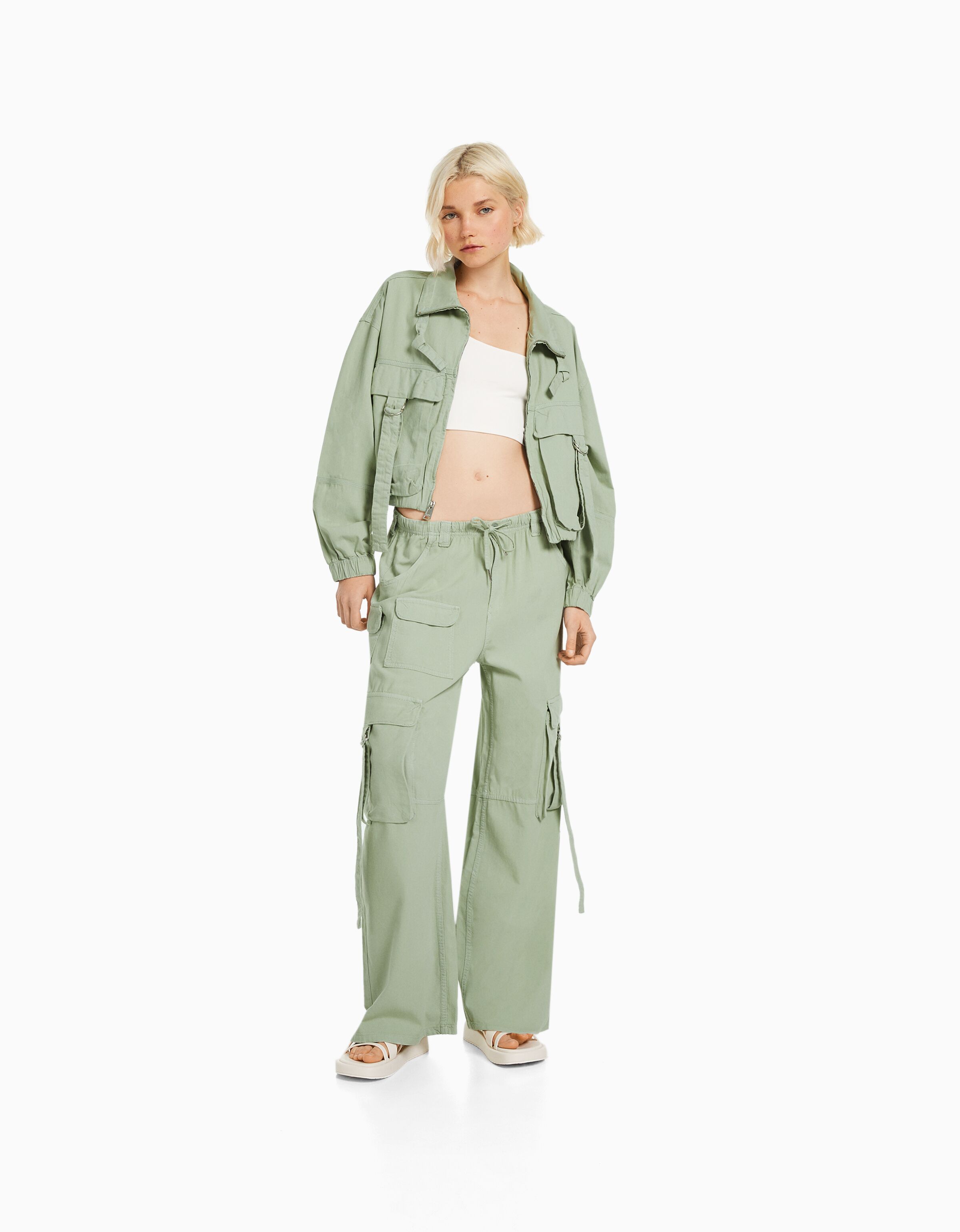 Cazadora bolsillos octopus algodón rústico