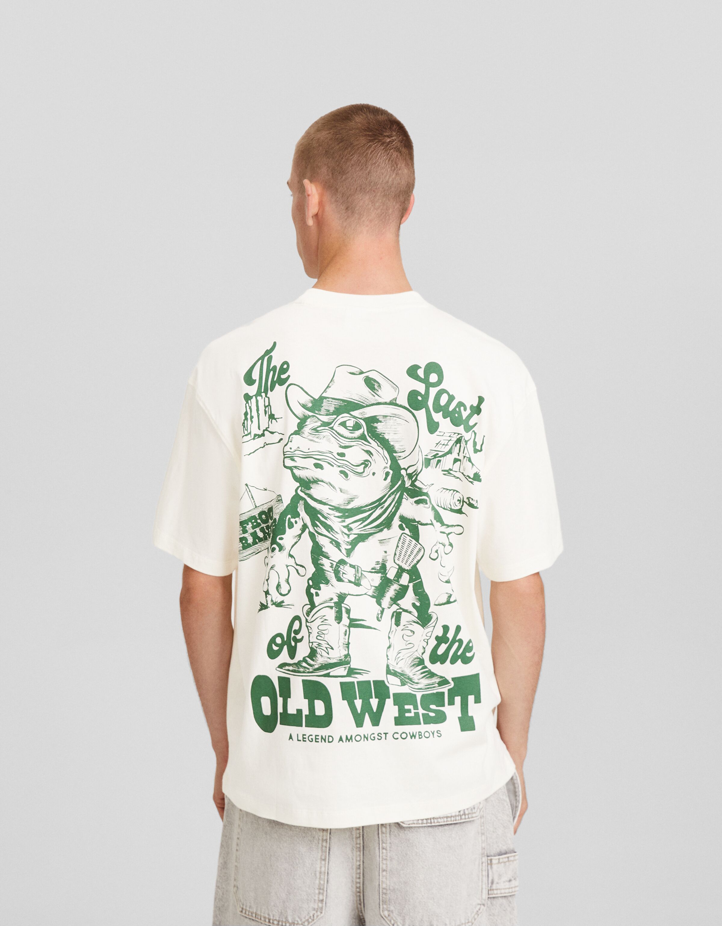 Camiseta manga corta boxy fit print