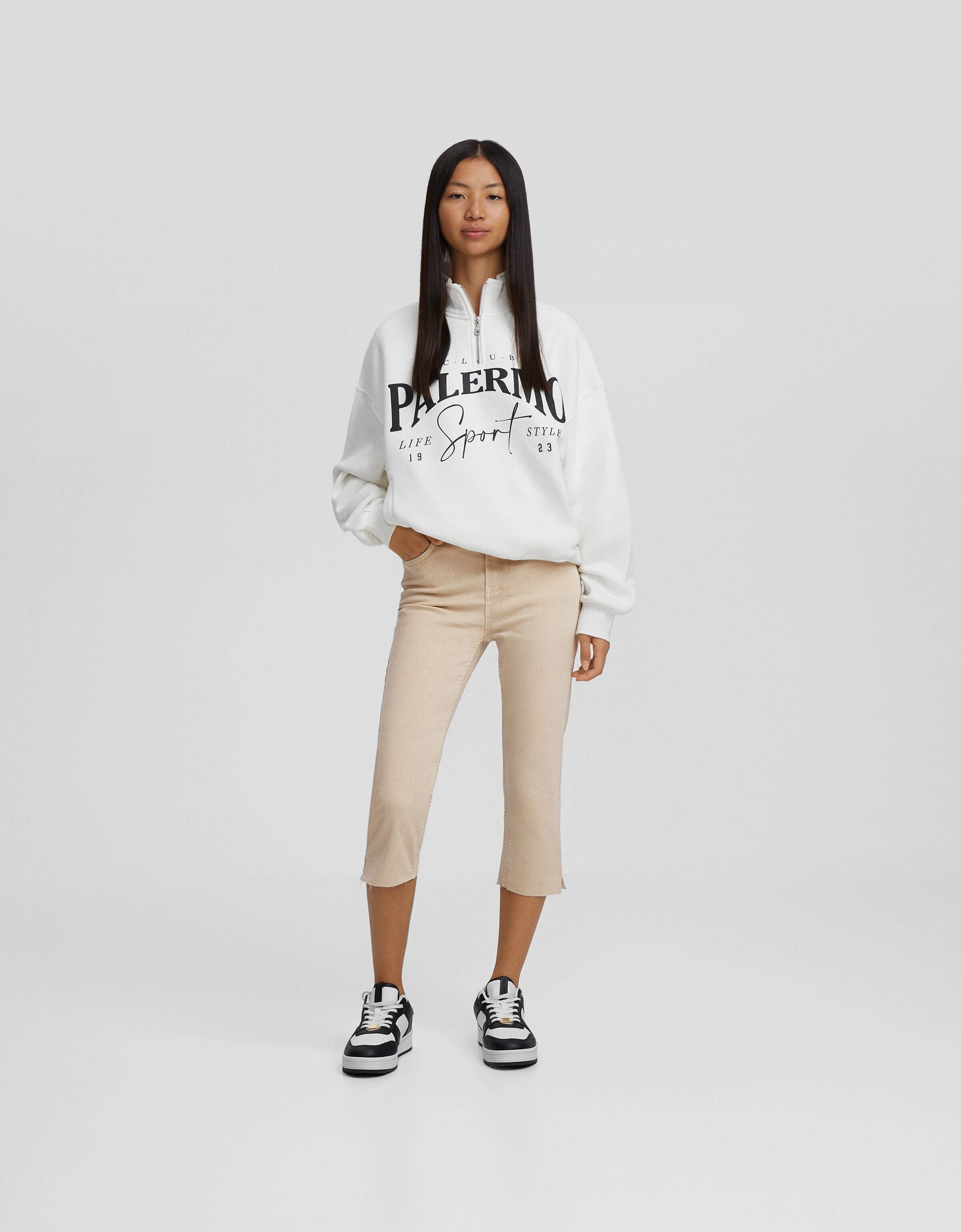 Pantalón capri con algodón