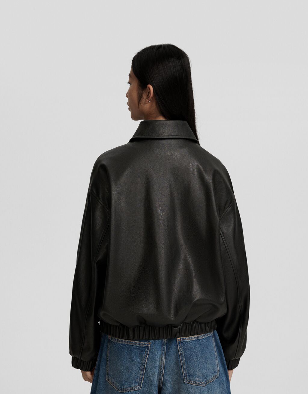 Cazadora dad fit efecto piel