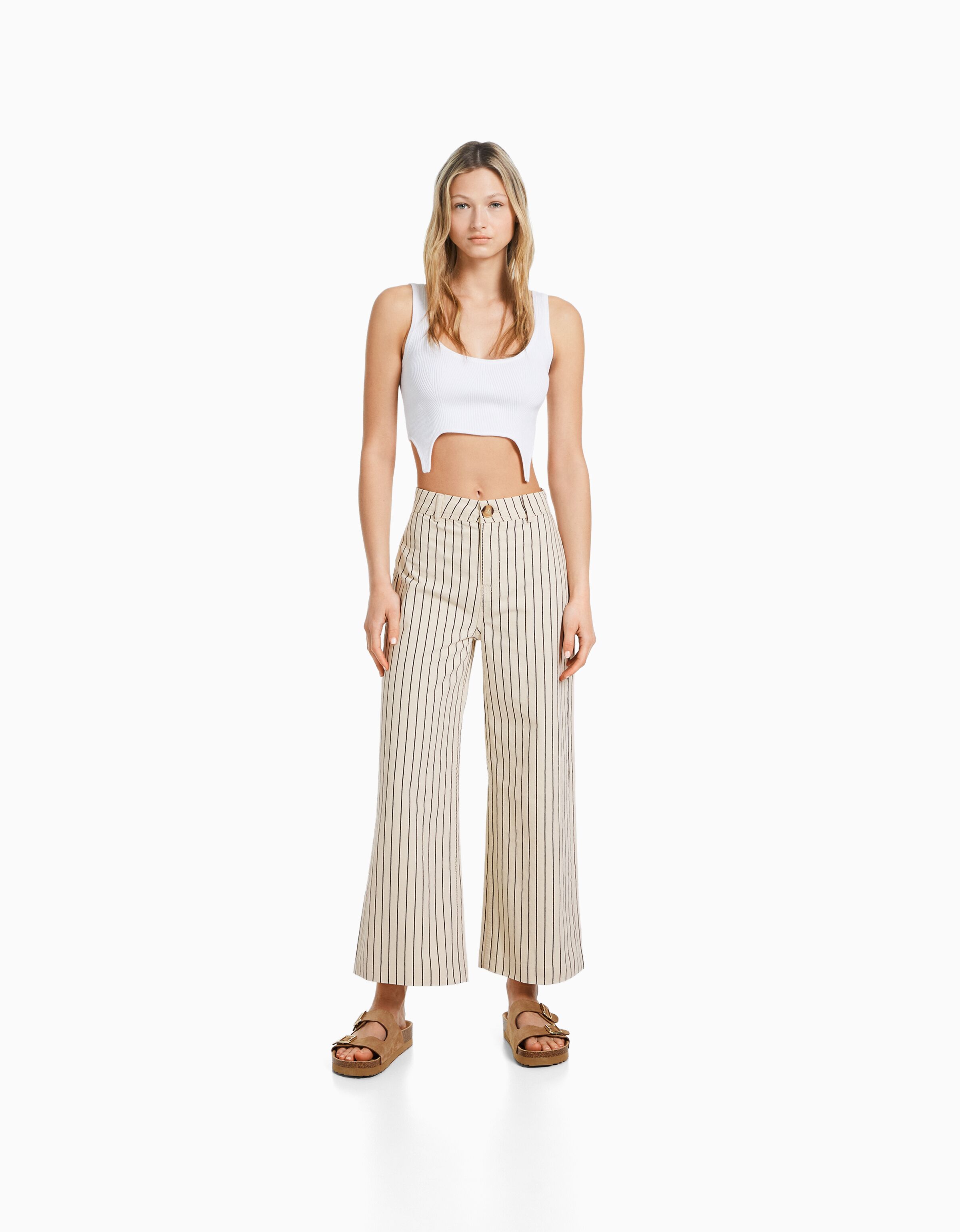 Pantalón culotte algodón