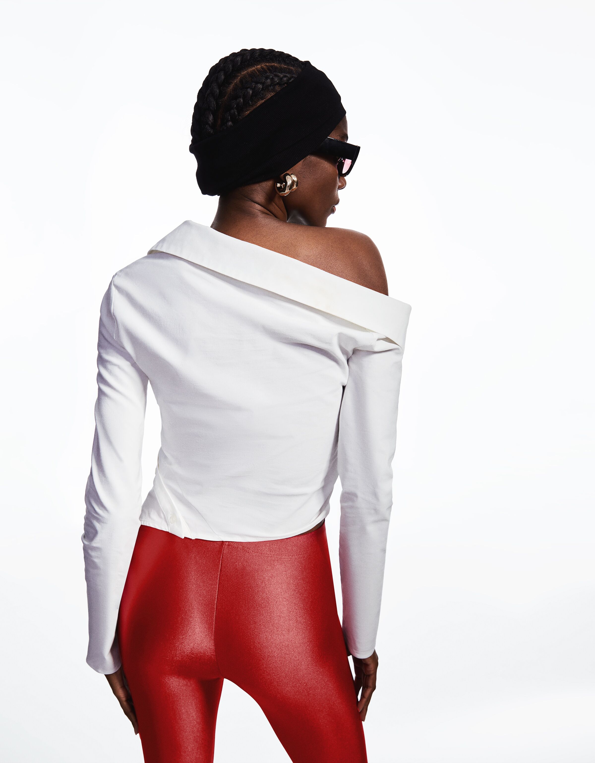 Camisa manga larga confort asimétrica