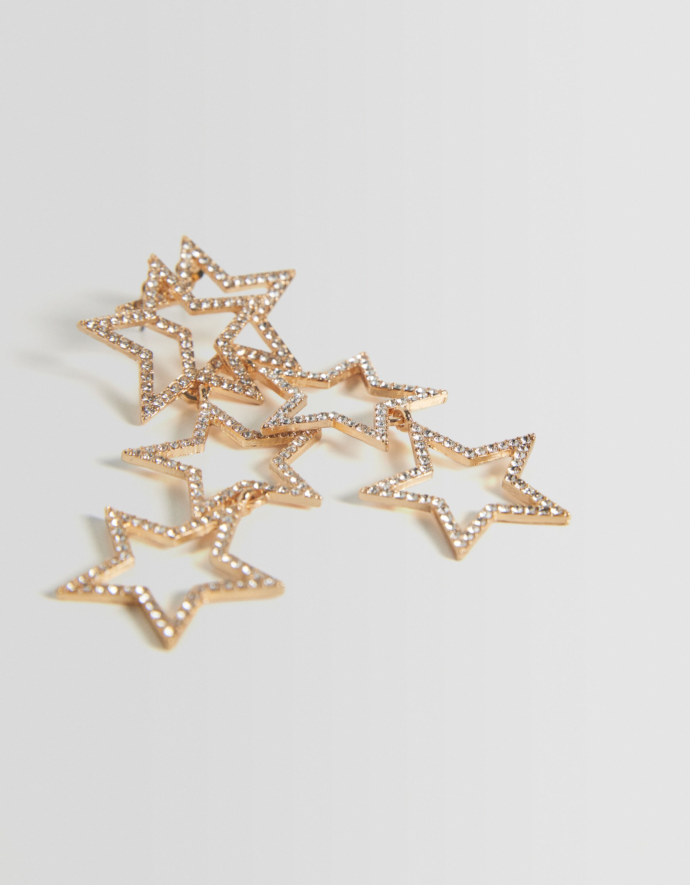 Pendientes cascada estrella pedrería