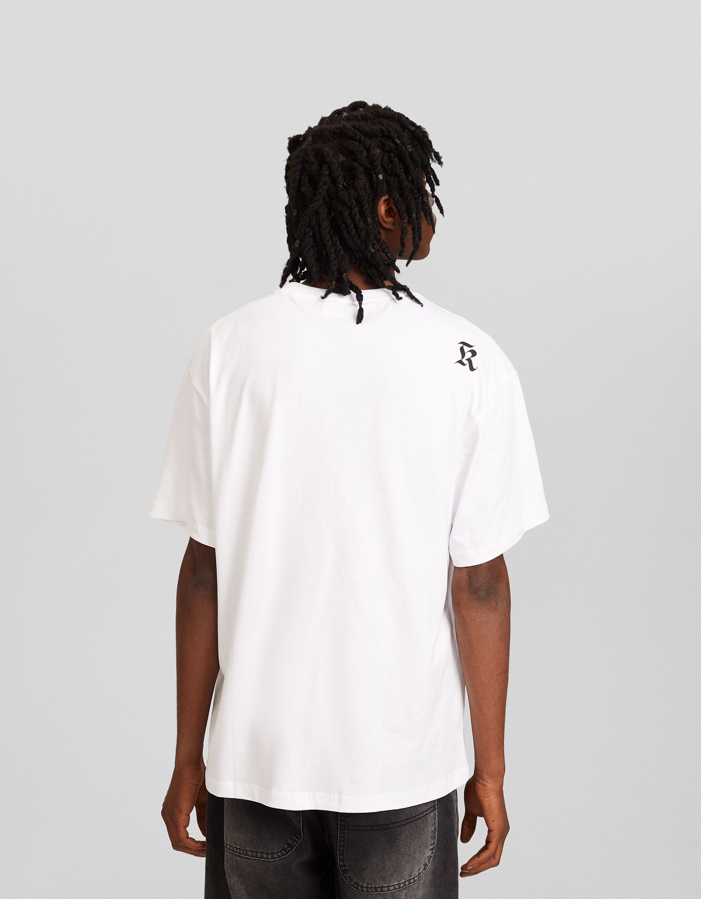 Camiseta manga corta boxy fit print