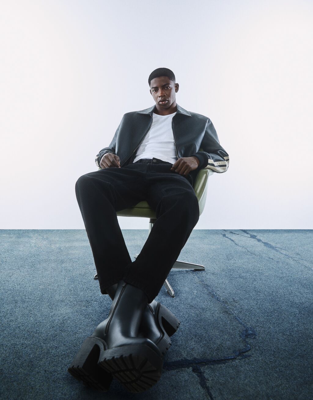 Botines tacón punta cuadrada hombre