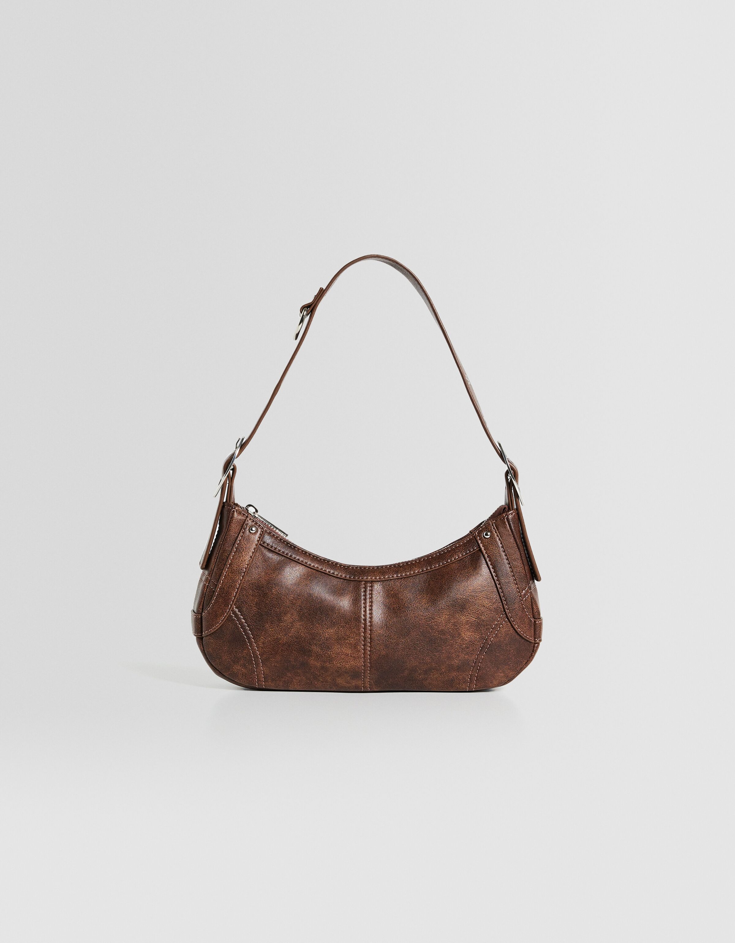 Bolso de hombro prespuntes