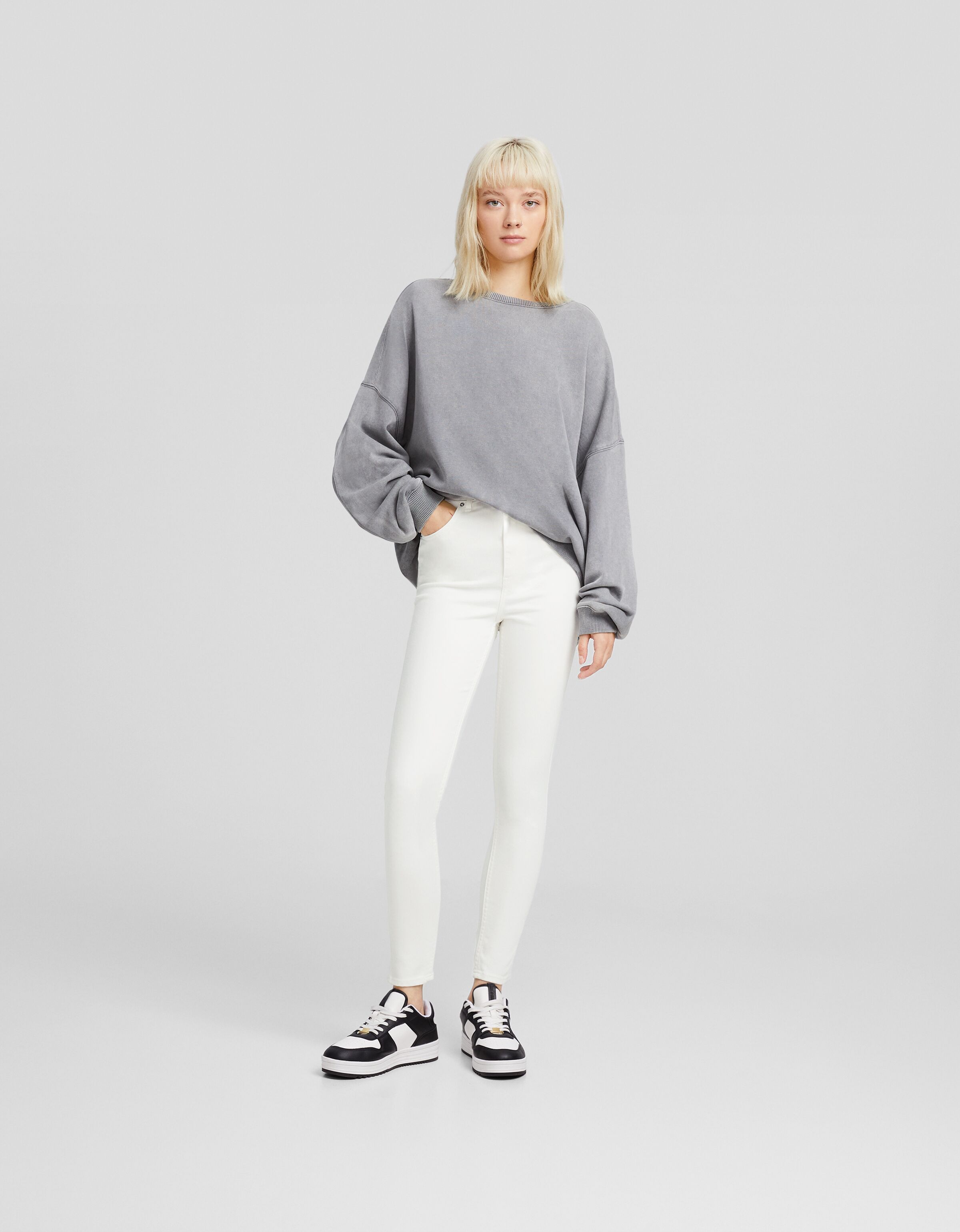 Jeans super high waist skinny