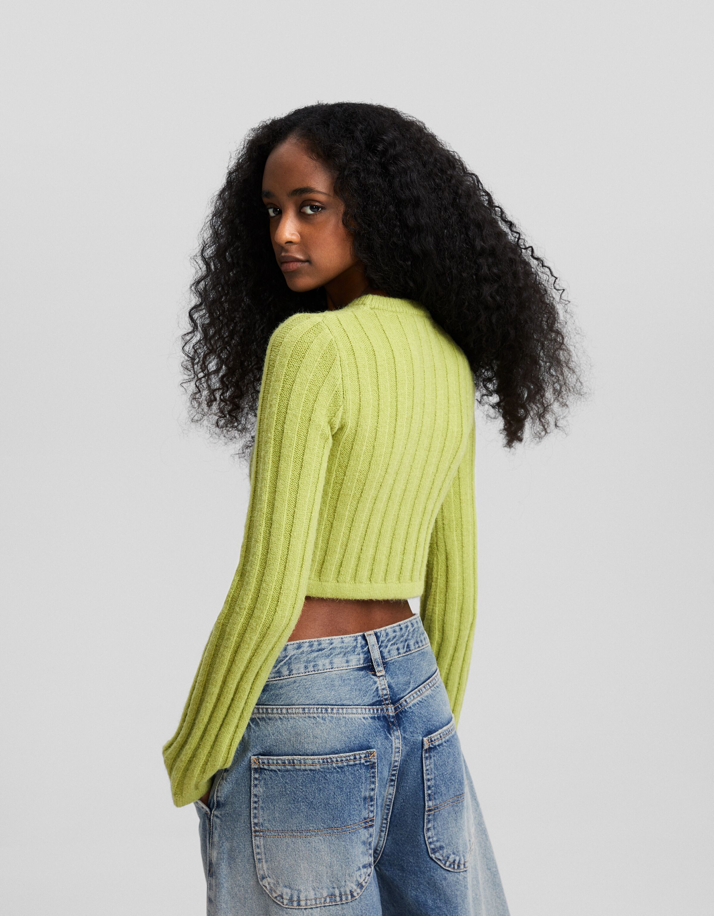 Jersey cropped rib