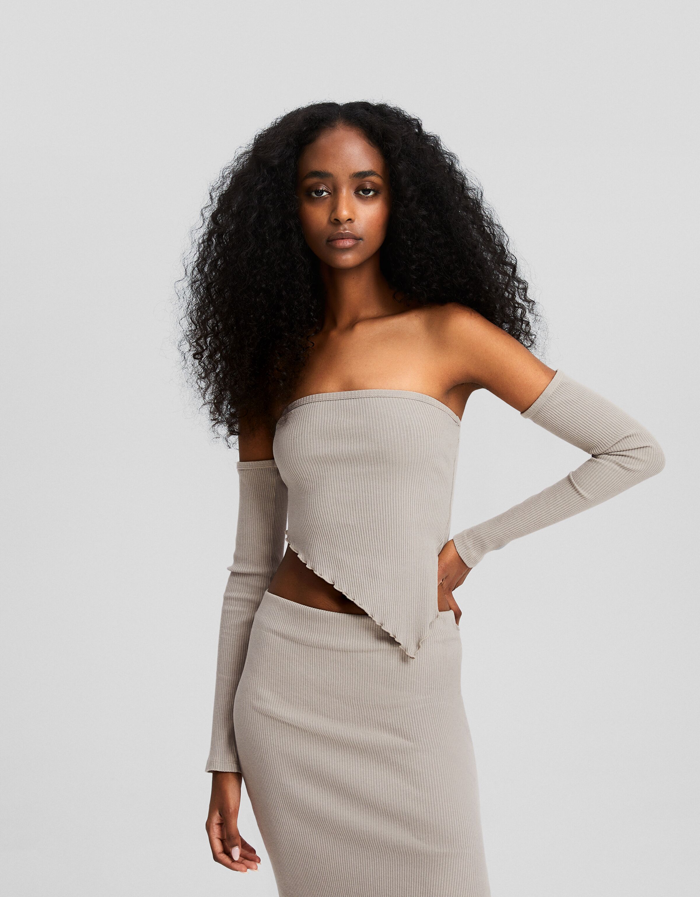 Camiseta manga larga bardot