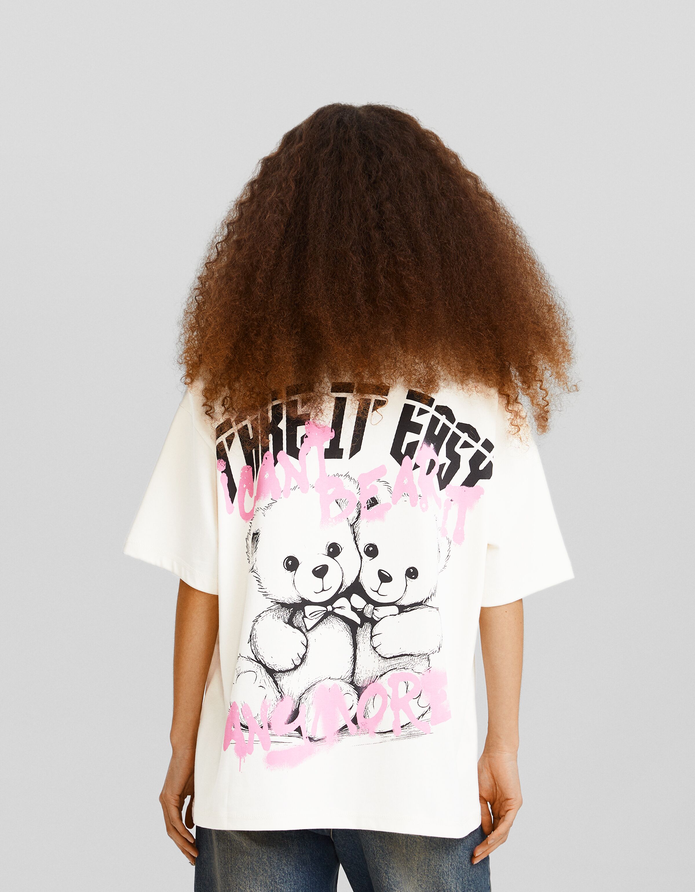 Camiseta manga corta oversize print
