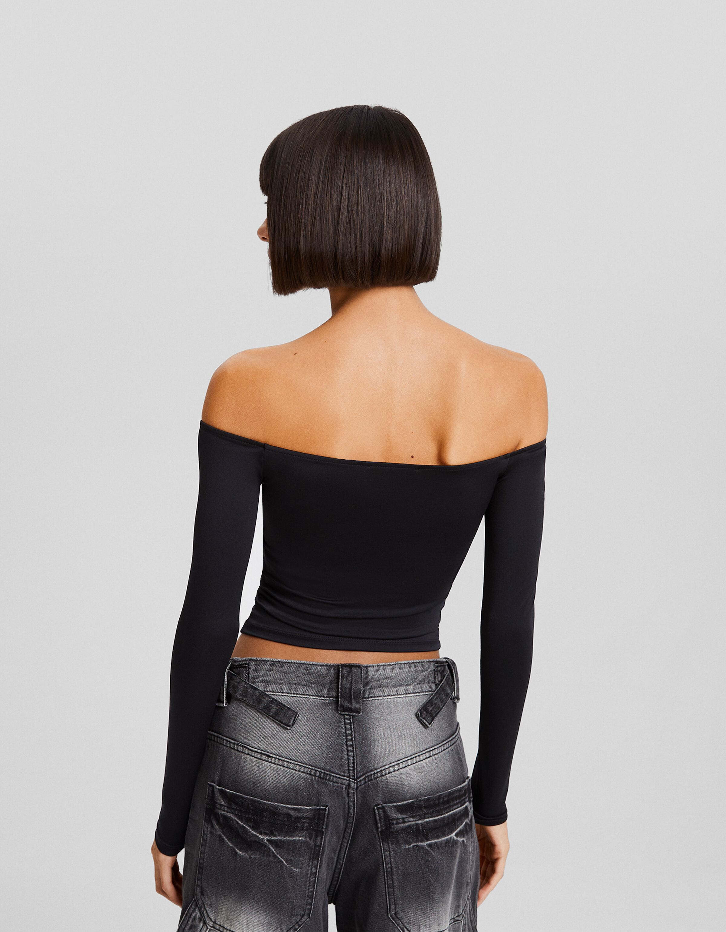 Camiseta manga larga bardot