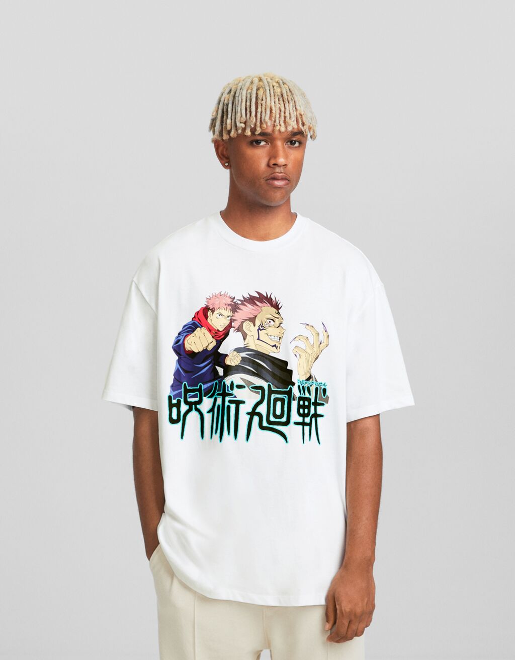 Camiseta Jujutsu Kaisen manga corta boxy fit print