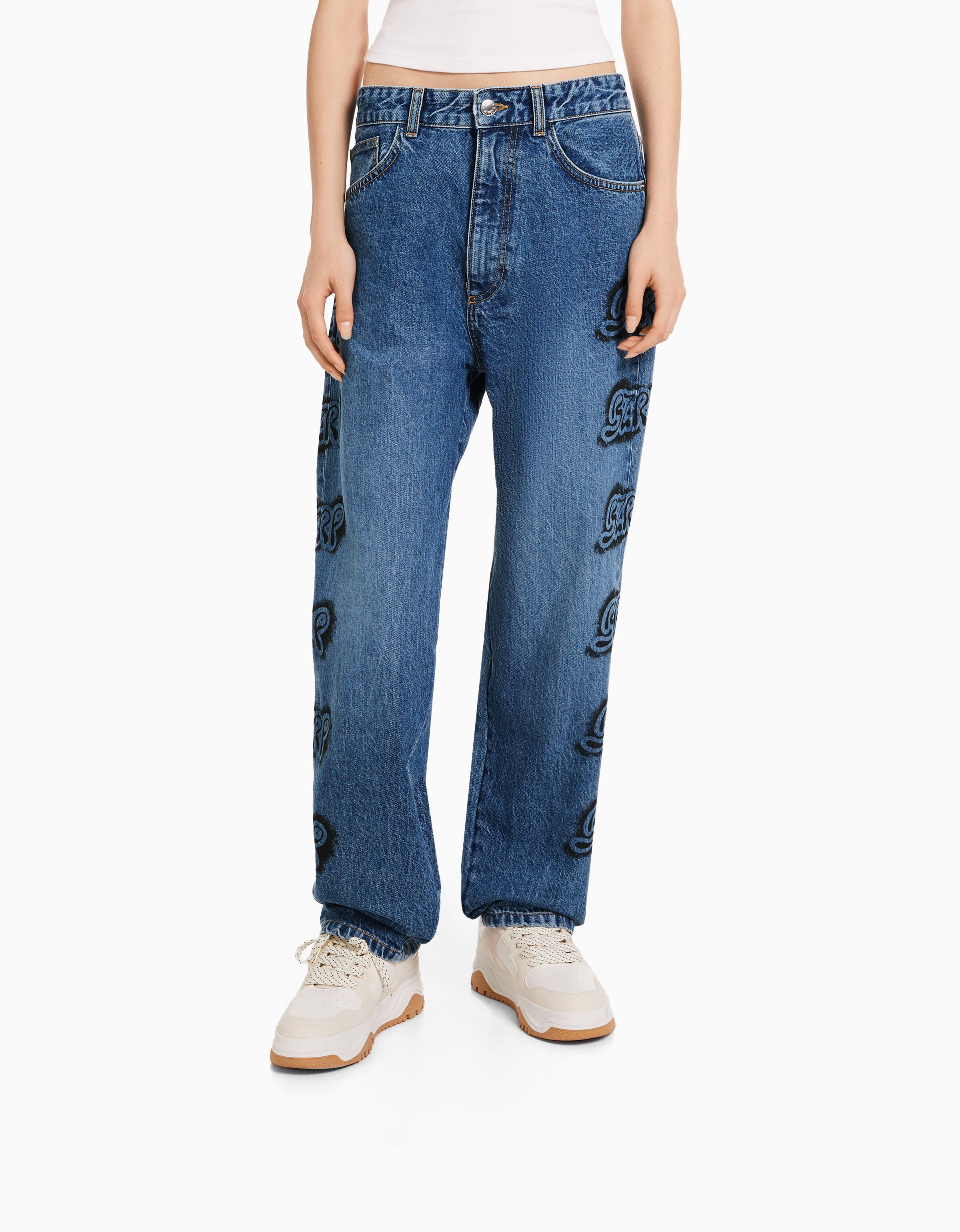 Jeans BERSHKA ft. BIZARRAP wide leg