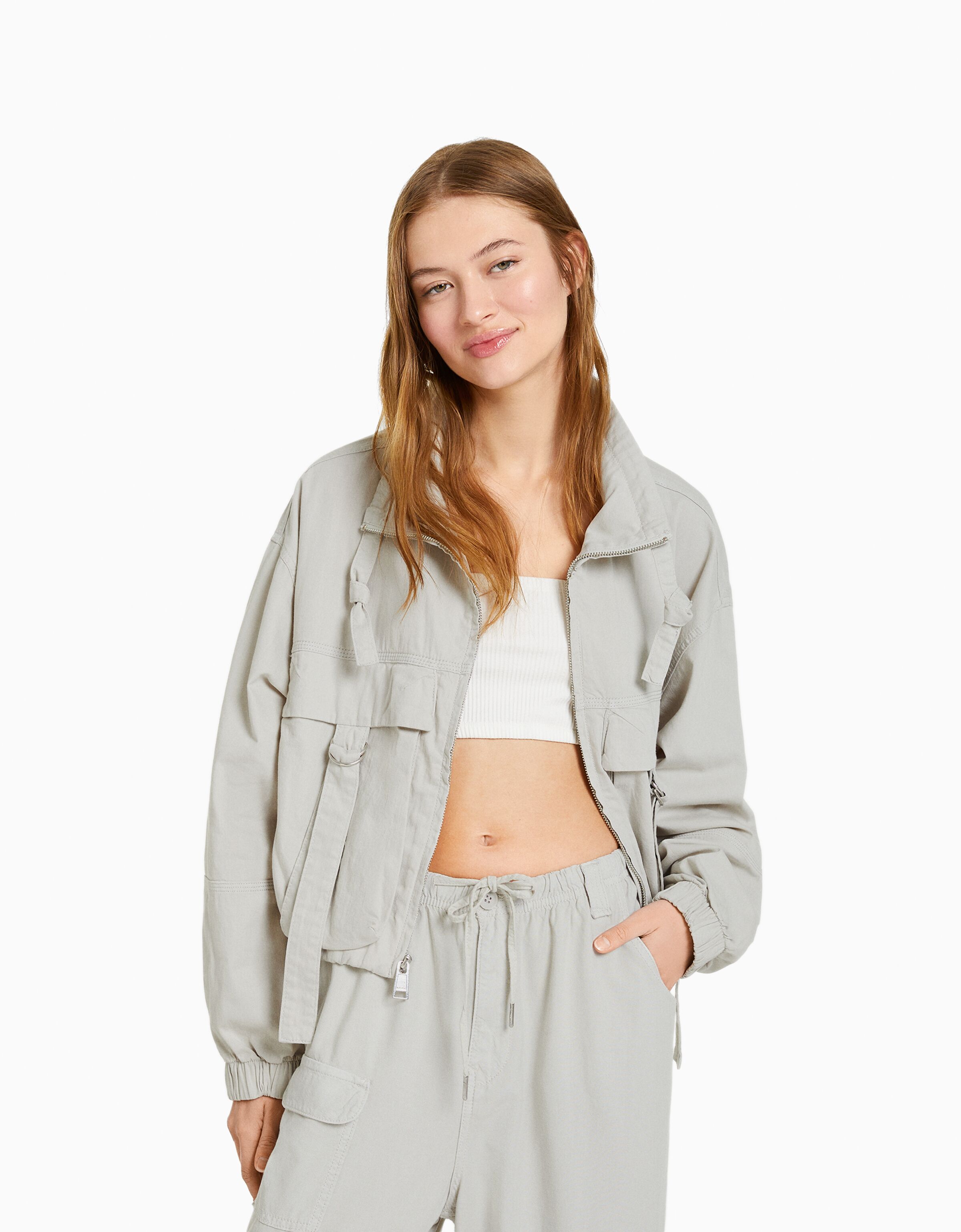 Cazadora bolsillos octopus algodón rústico