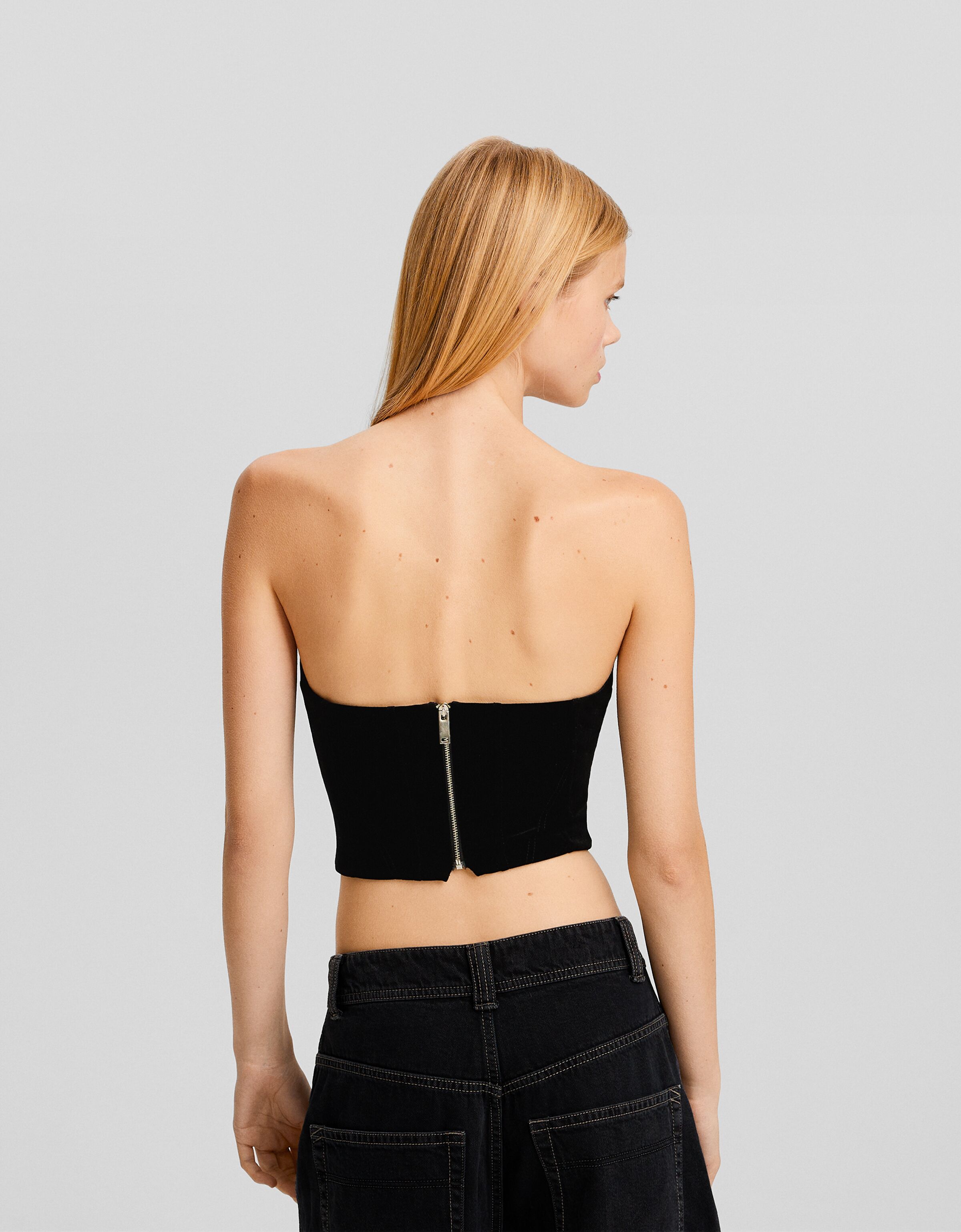 Top corsé terciopelo