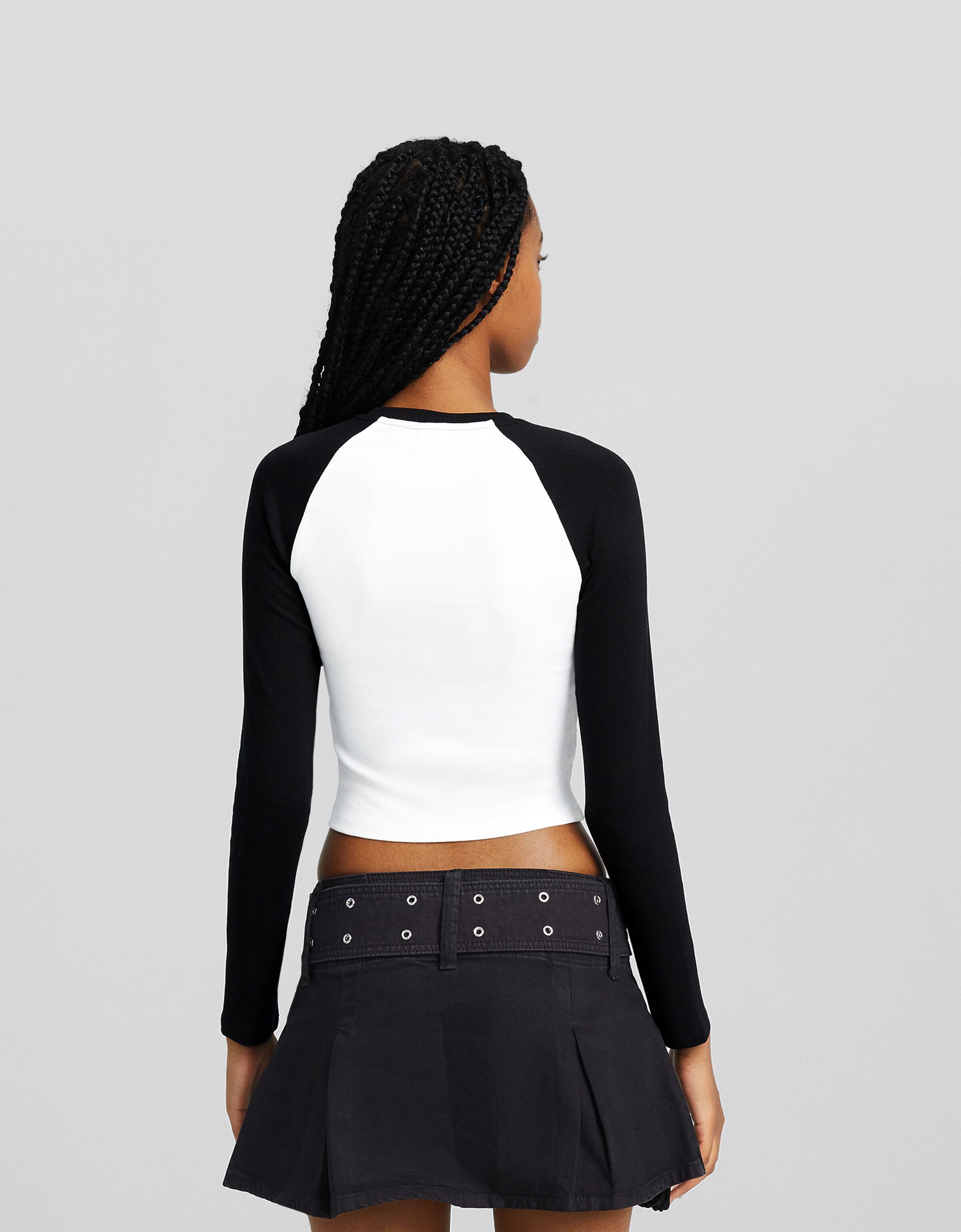 Camiseta manga larga ranglan print