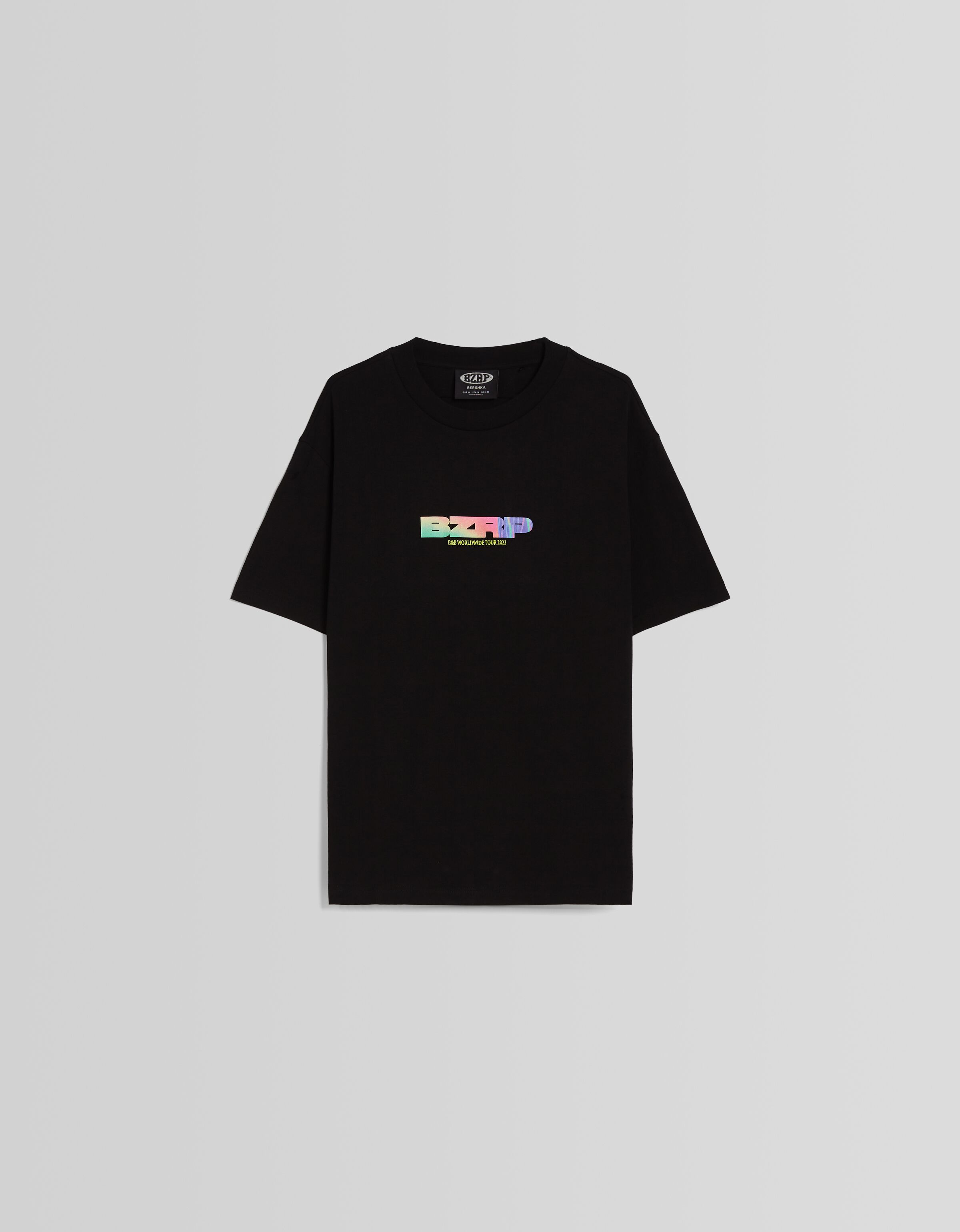 Camiseta BERSHKA ft. BIZARRAP boxy fit print