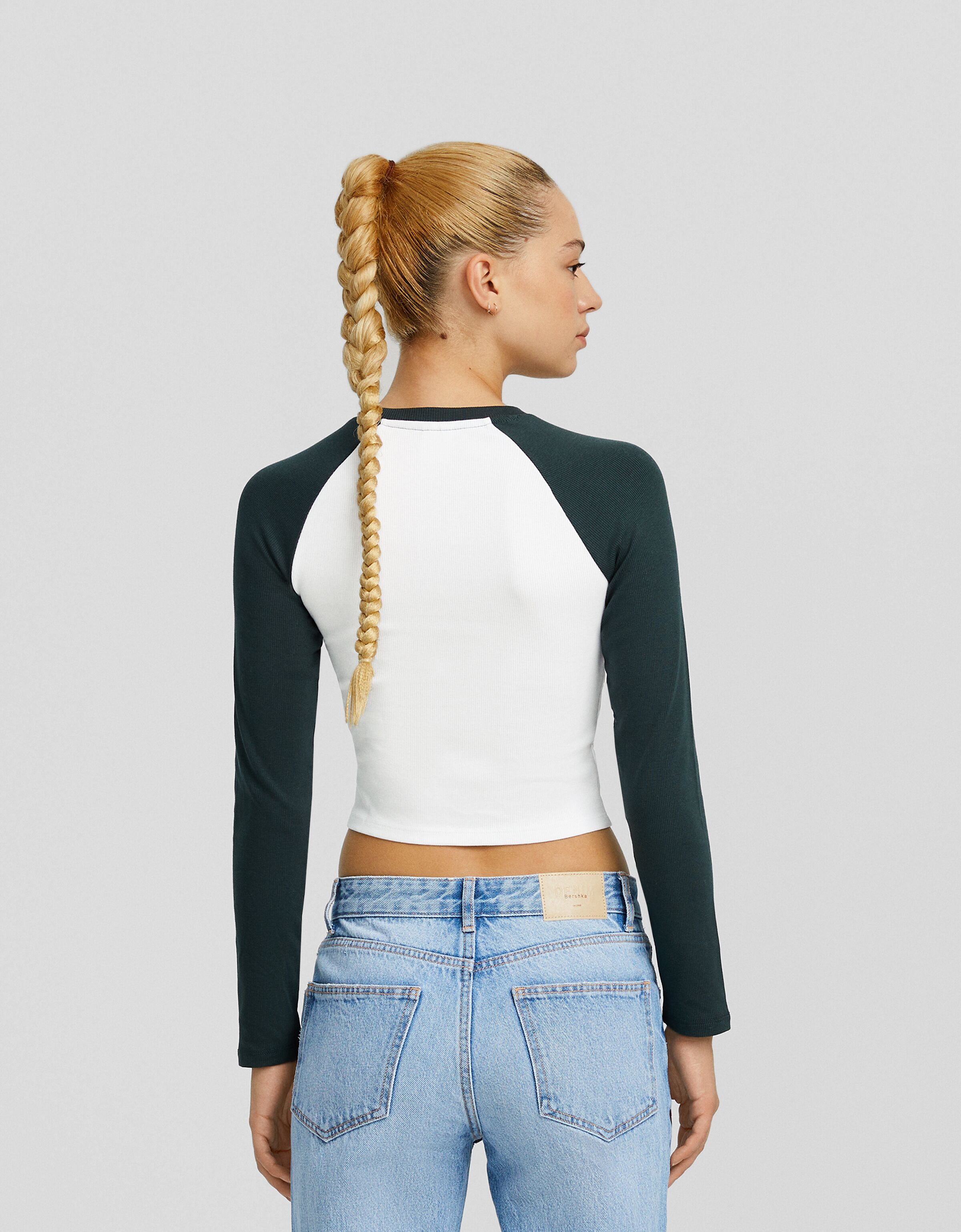 Camiseta manga larga ranglan print