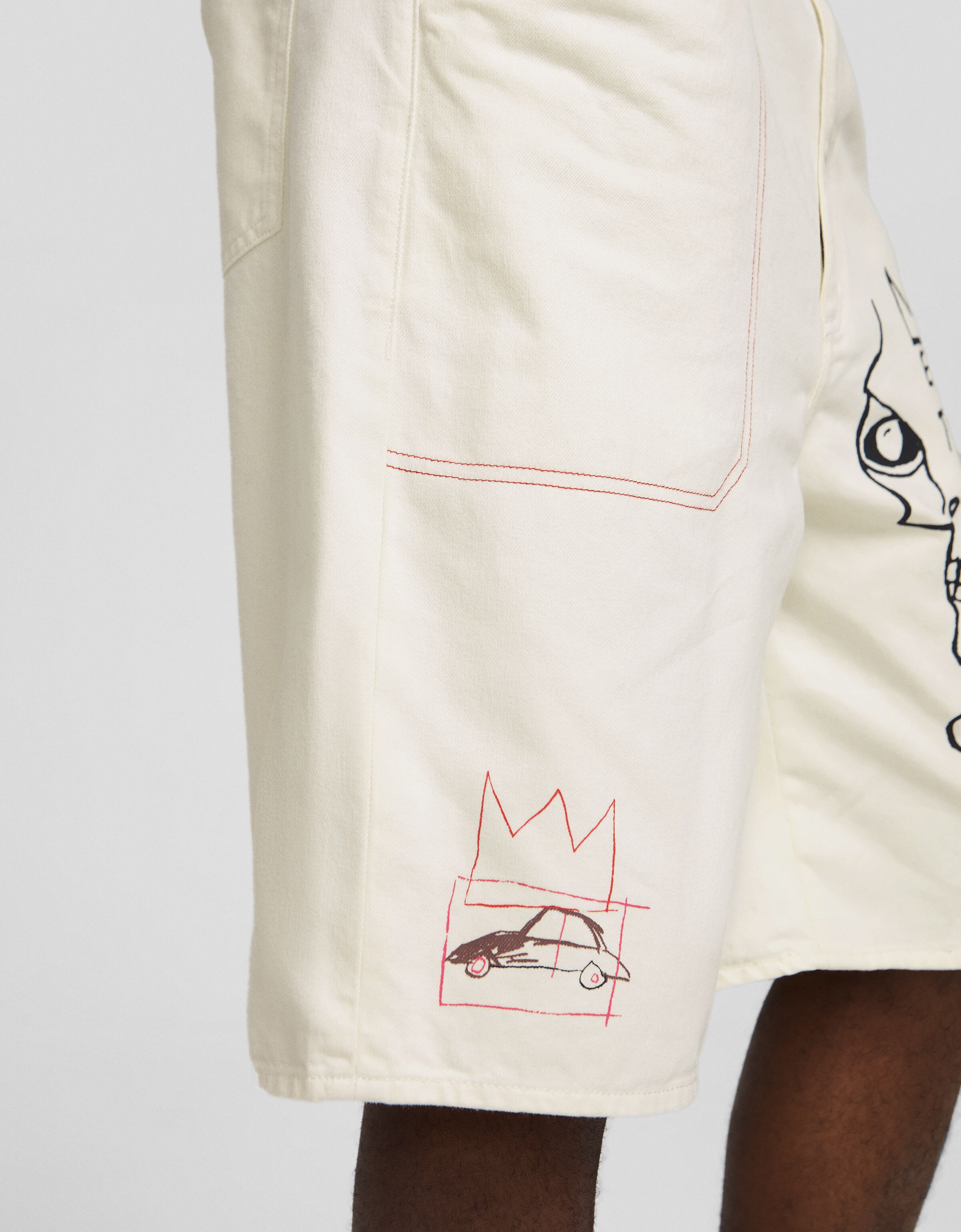 Bermuda Jean-Michel Basquiat sarga print