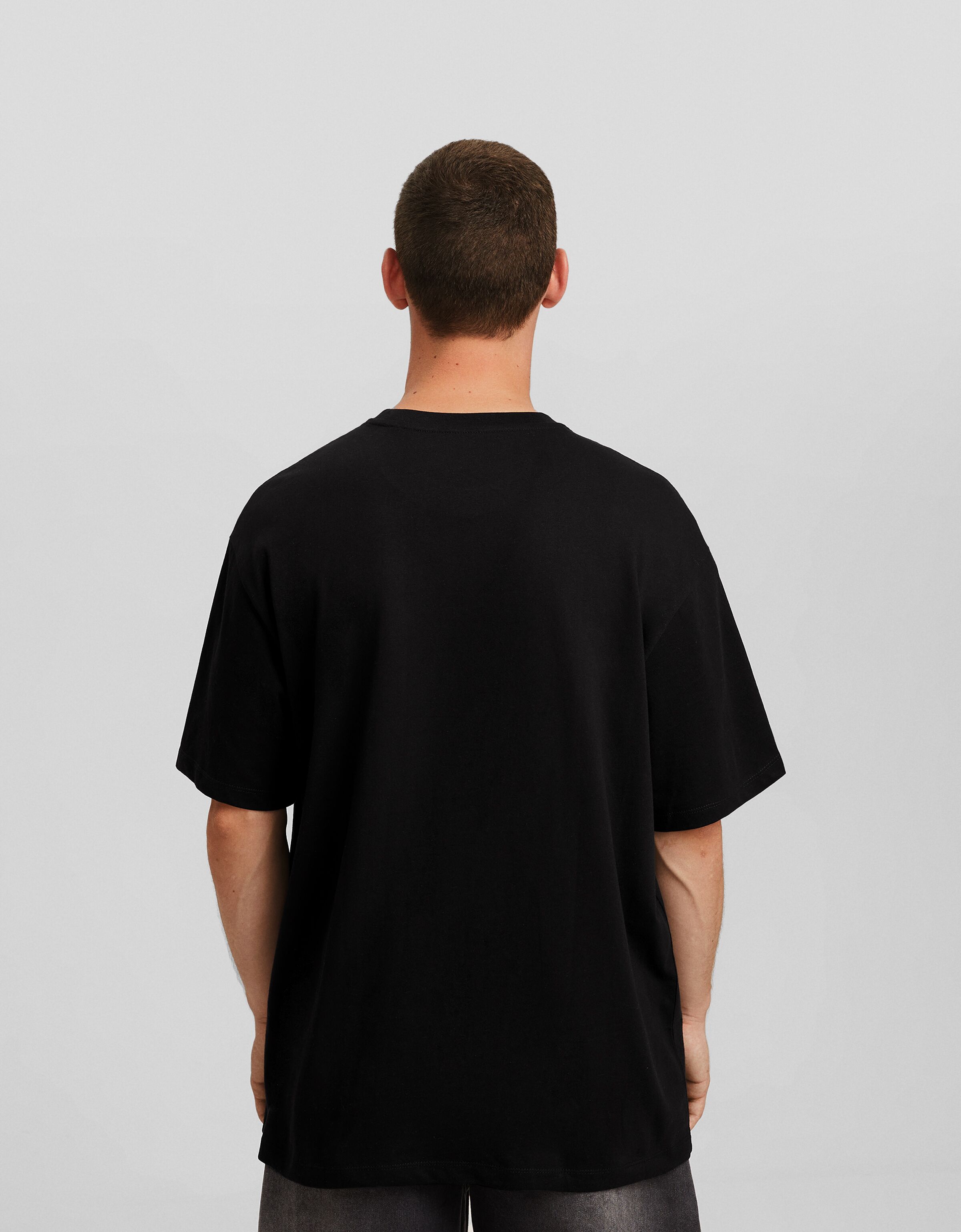 Camiseta Mickey manga corta boxy fit print