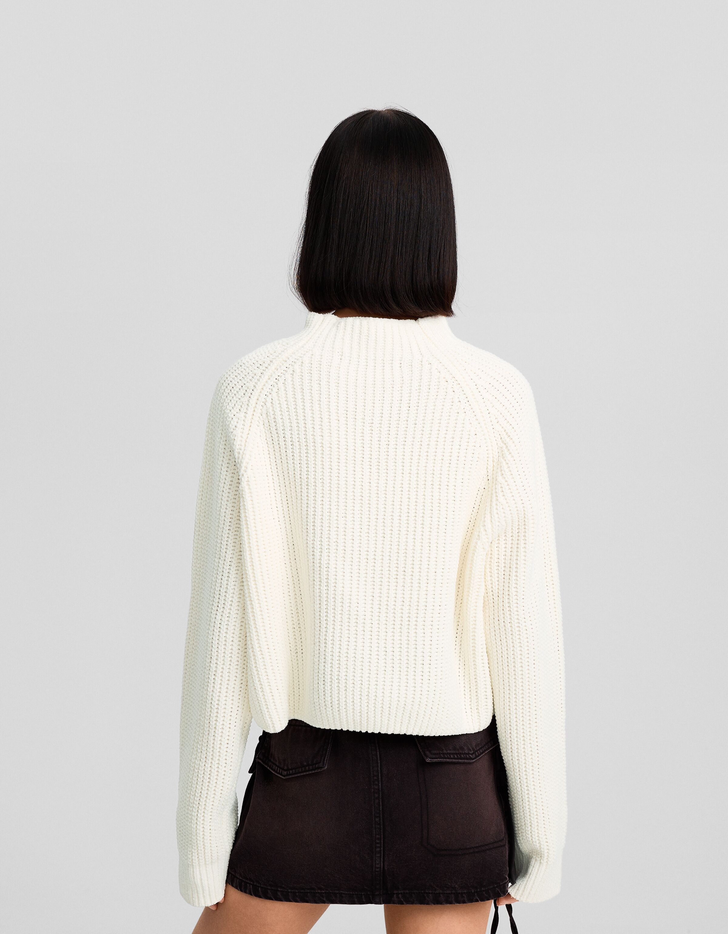 Jersey cuello subido chenilla