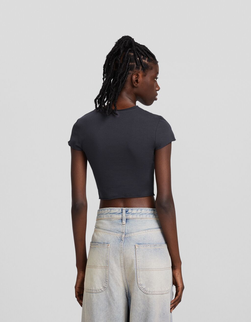 Camiseta manga corta doble capa cortes print