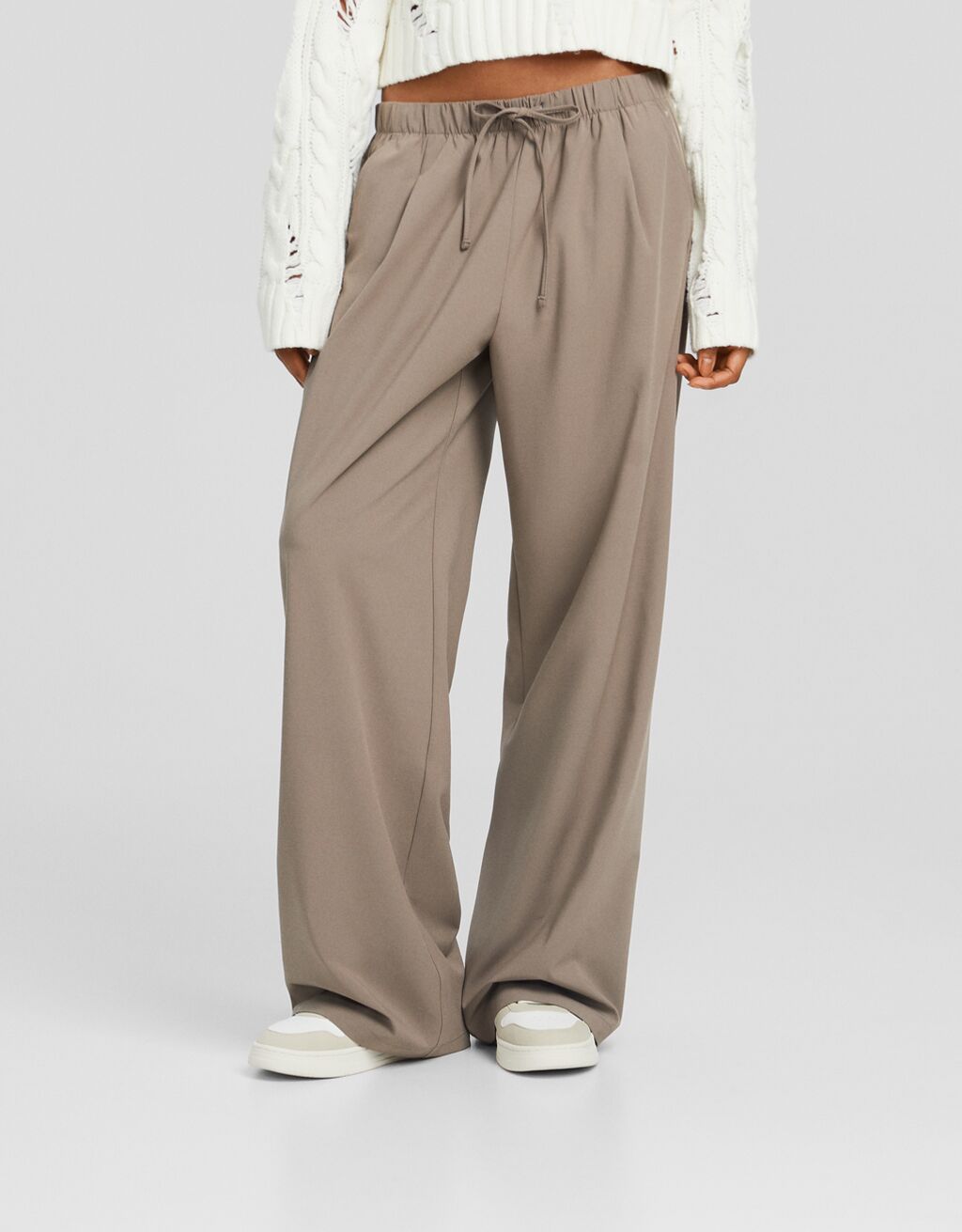 Pantalón wide leg tailoring cordón