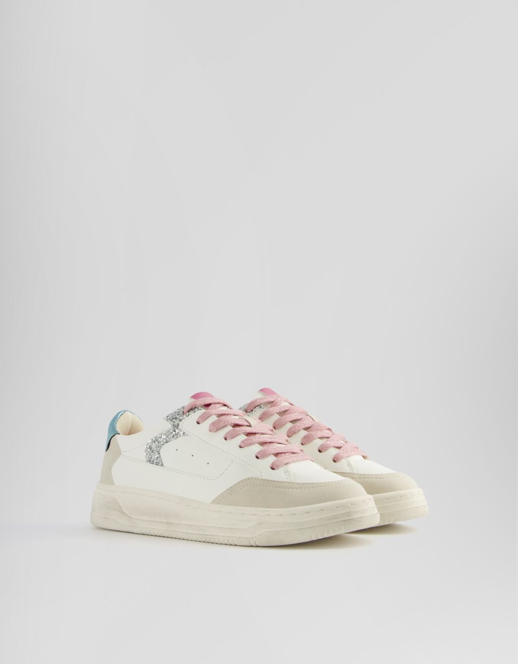 Zapatillas detalle brillos suela efecto desgastada