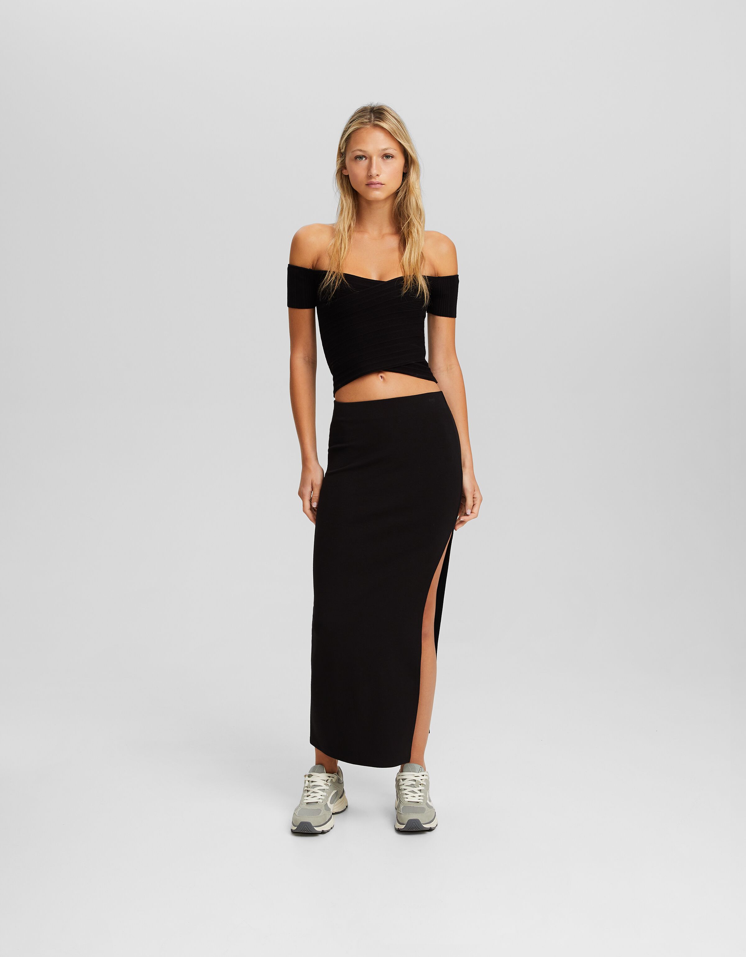 Falda larga con algodón