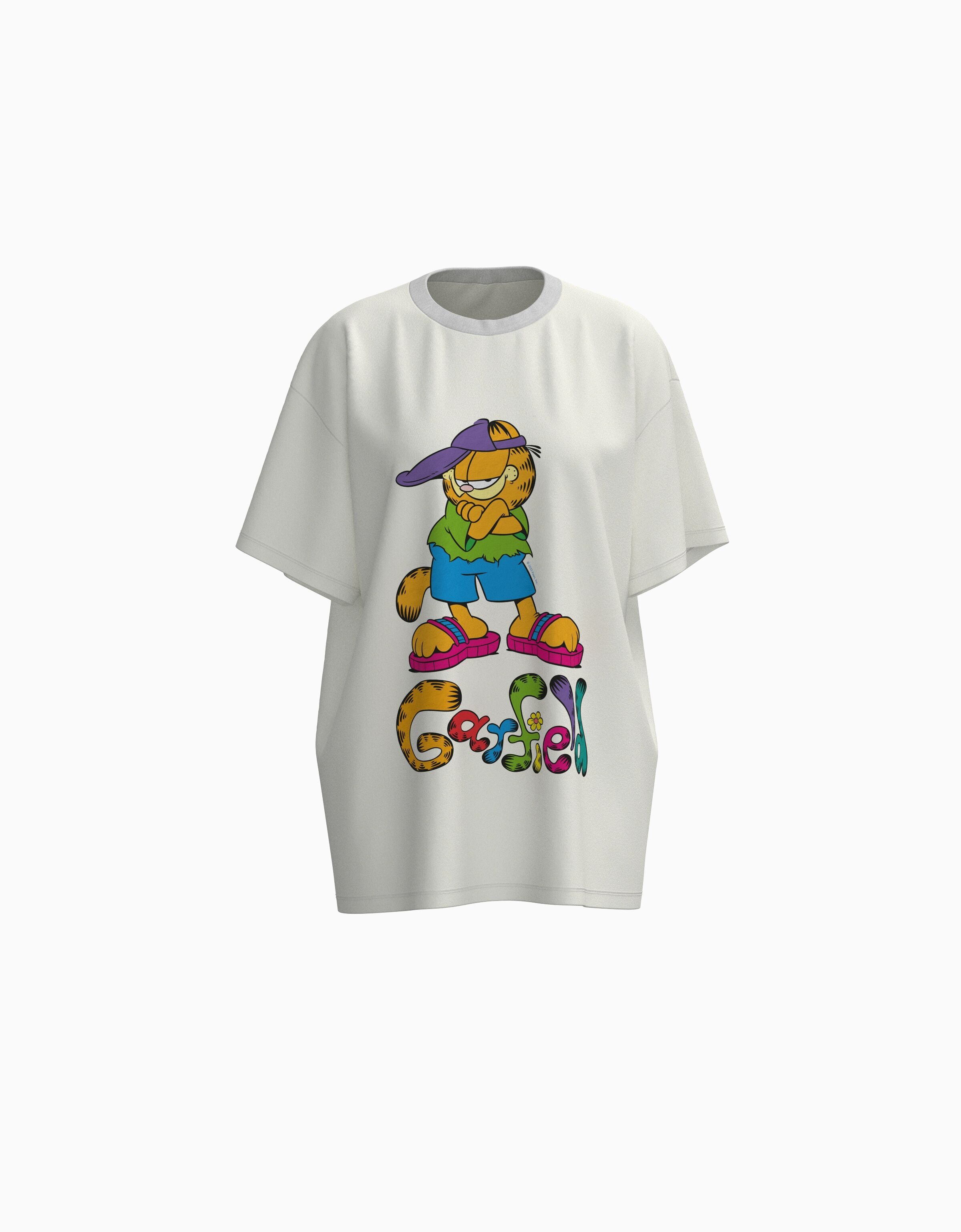 Camiseta Garfield manga corta oversize print