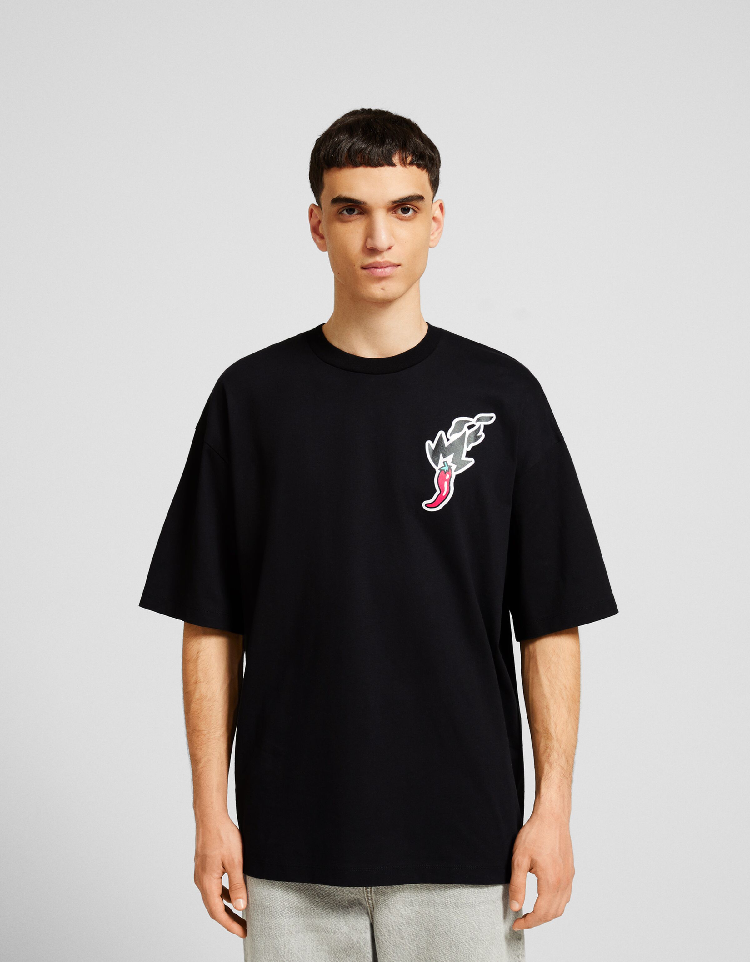 Camiseta manga corta extra loose fit print