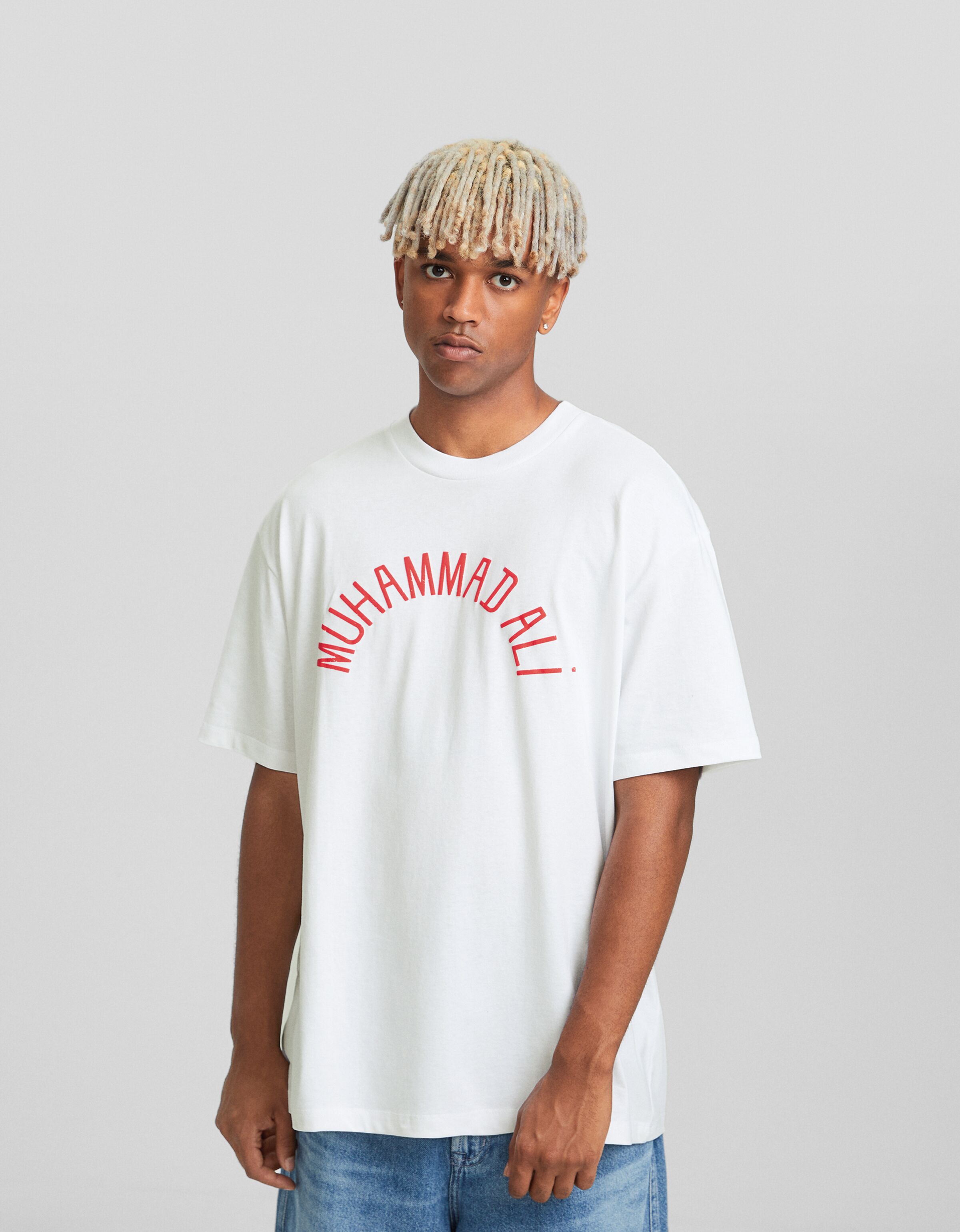 Camiseta Muhammad Ali manga corta boxy fit print