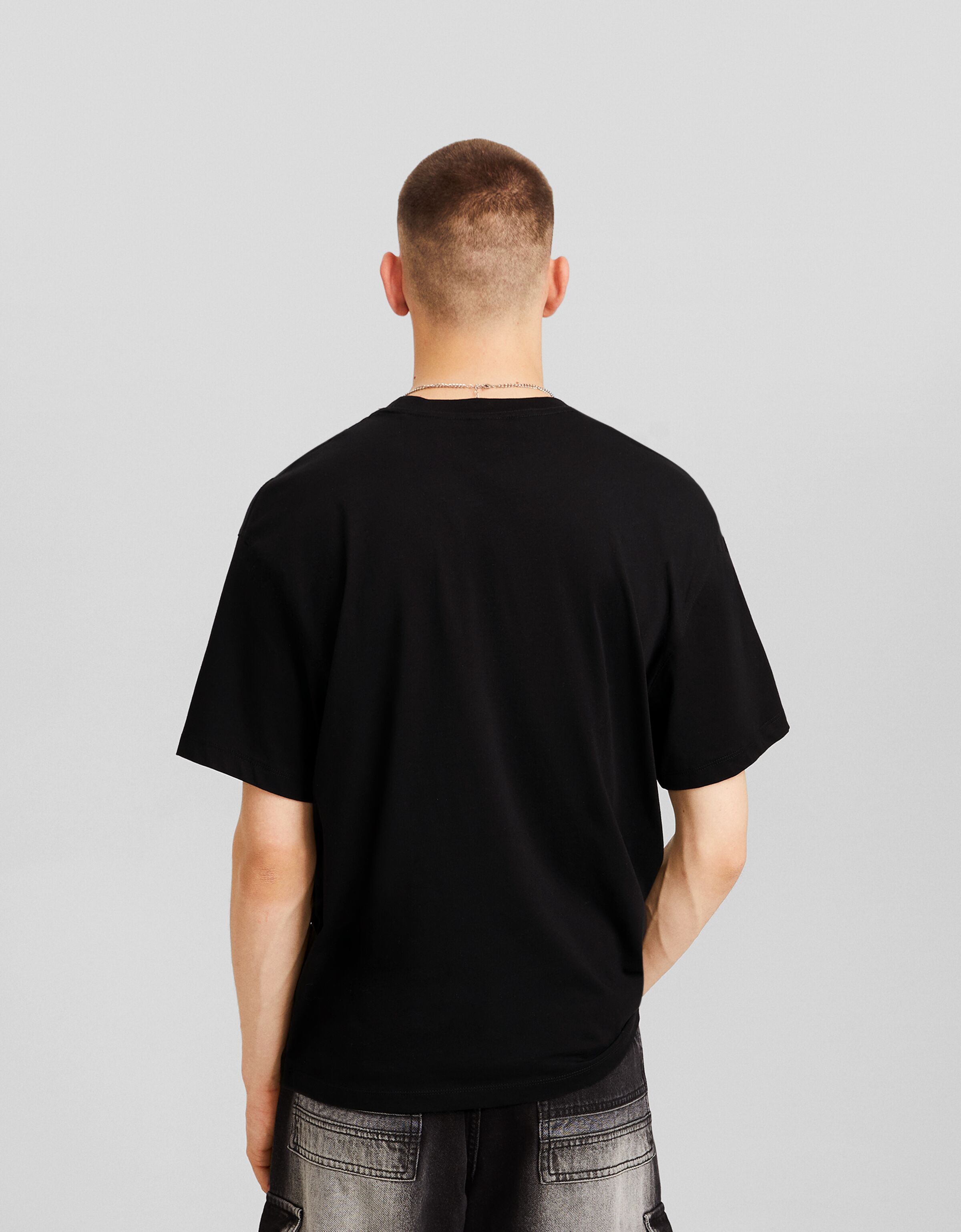 Camiseta manga corta boxy fit print