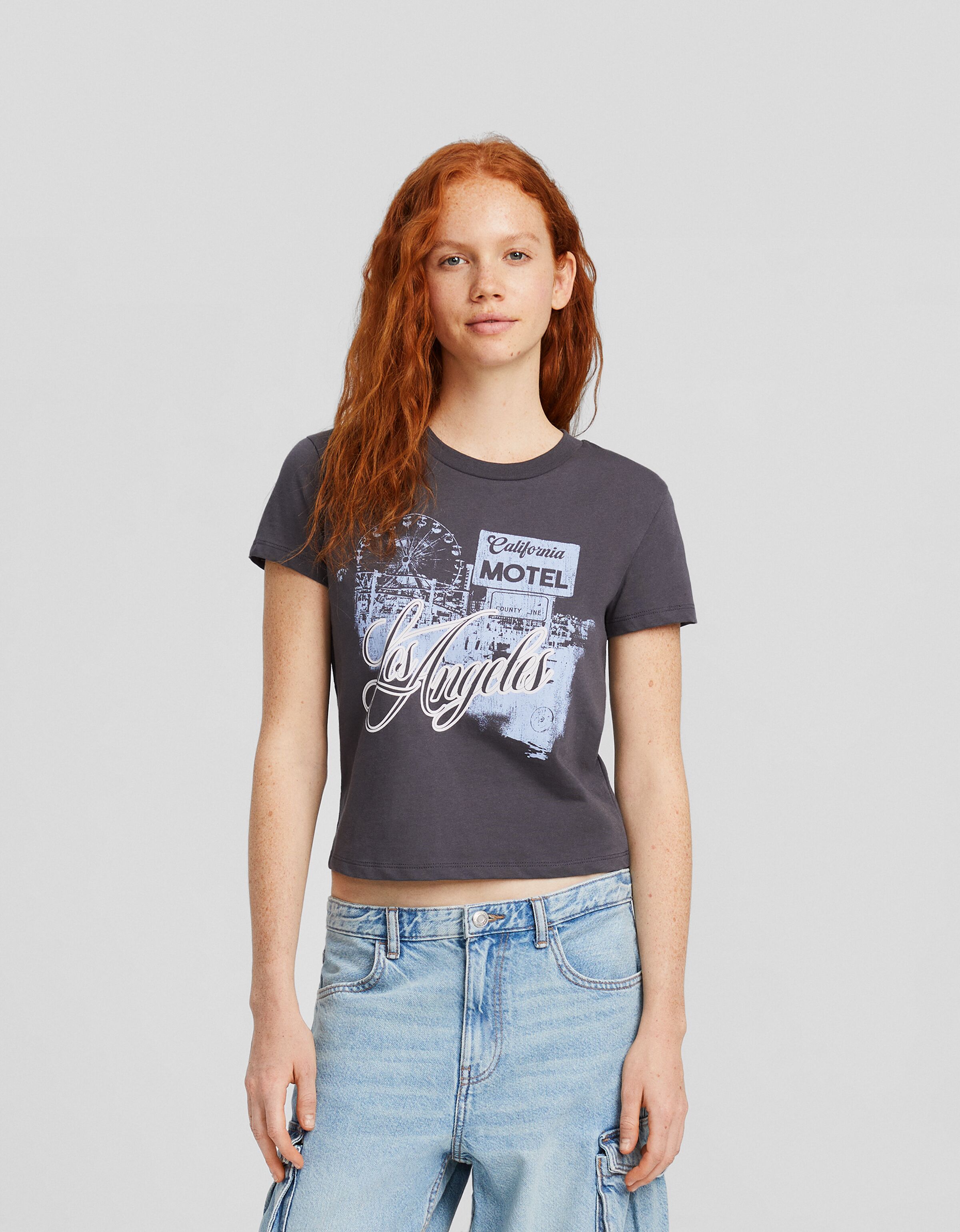 Camiseta manga corta regular fit print