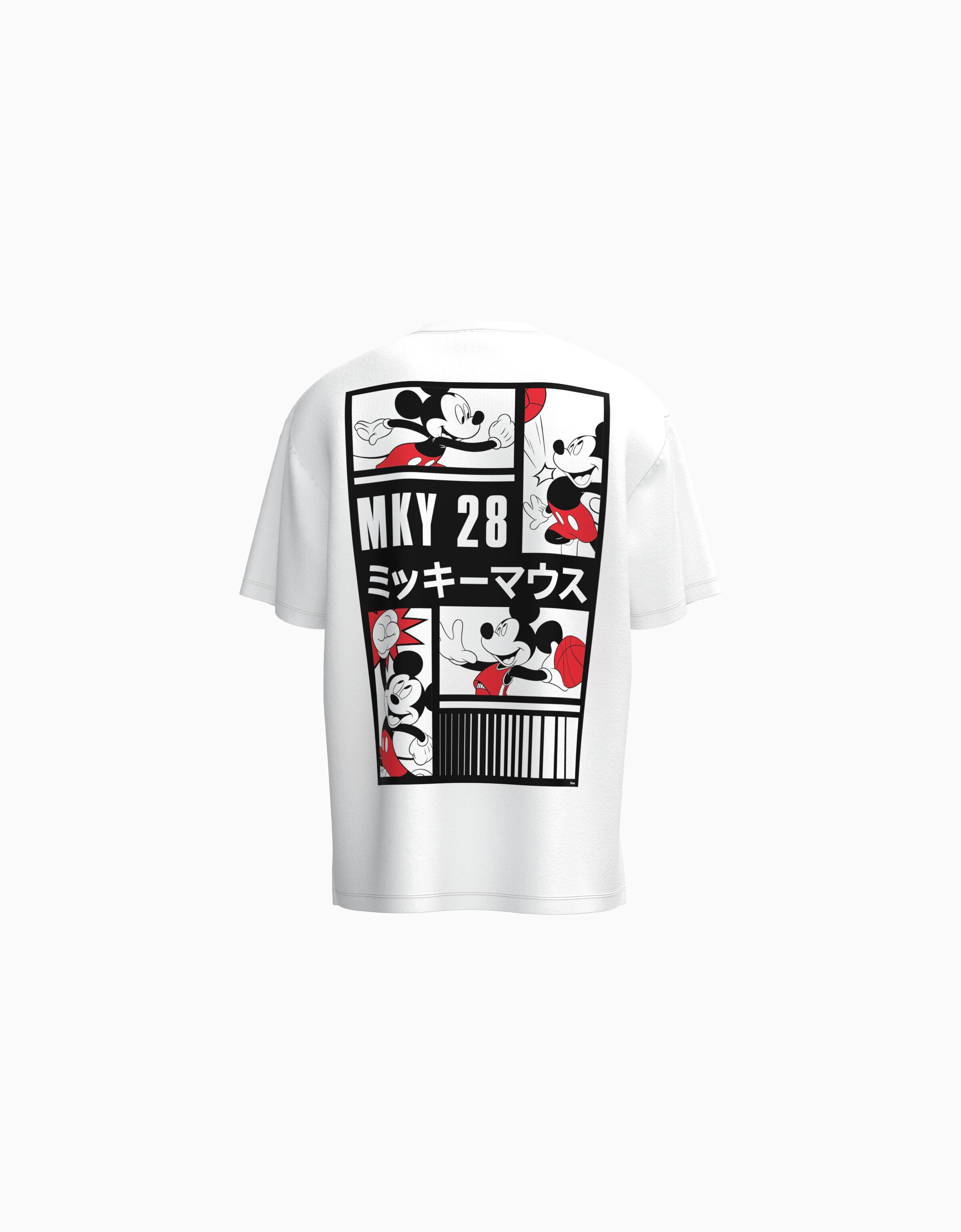 Camiseta Mickey manga corta boxy fit print