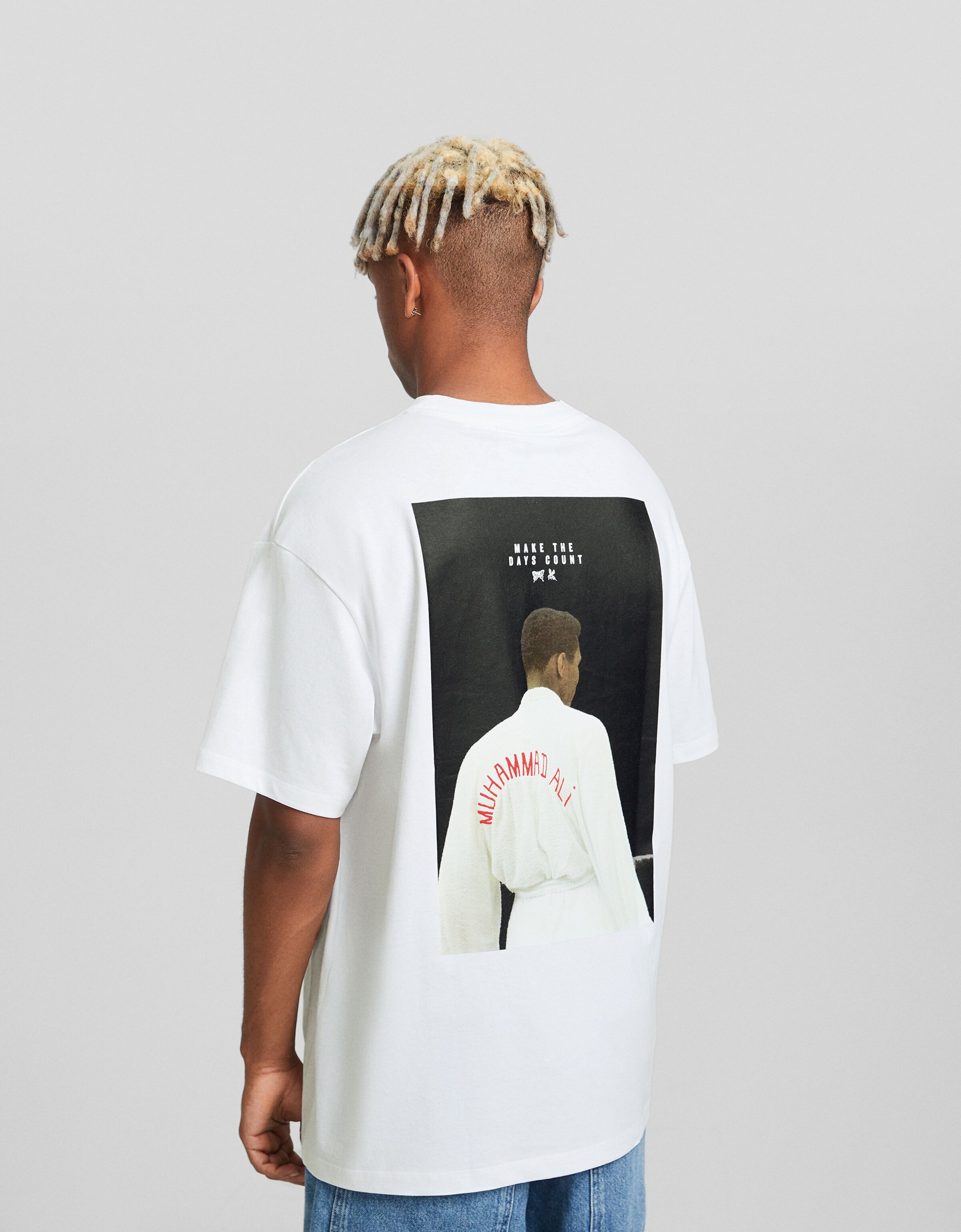 Camiseta Muhammad Ali manga corta boxy fit print