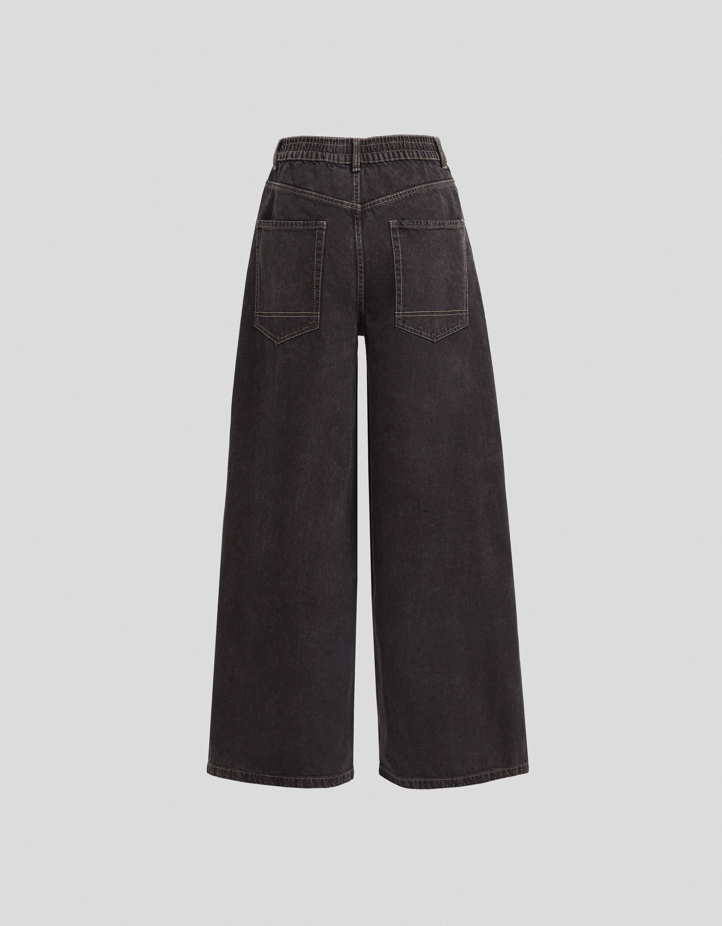 Pantalón Generation Bershka wide relaxed fit sarga