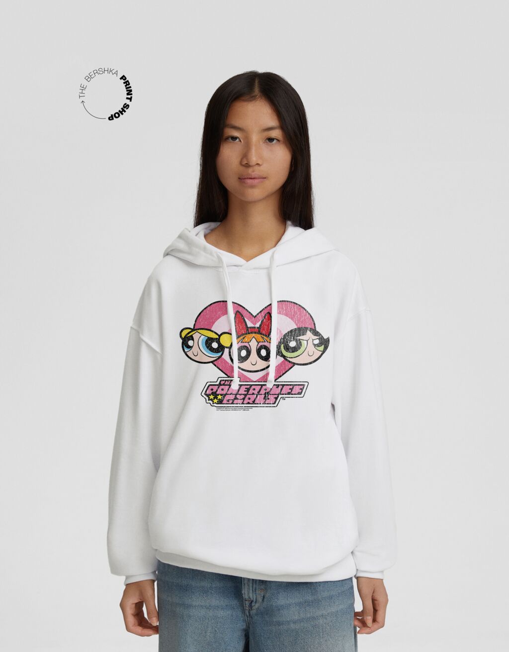Sudadera Supernenas capucha oversize print