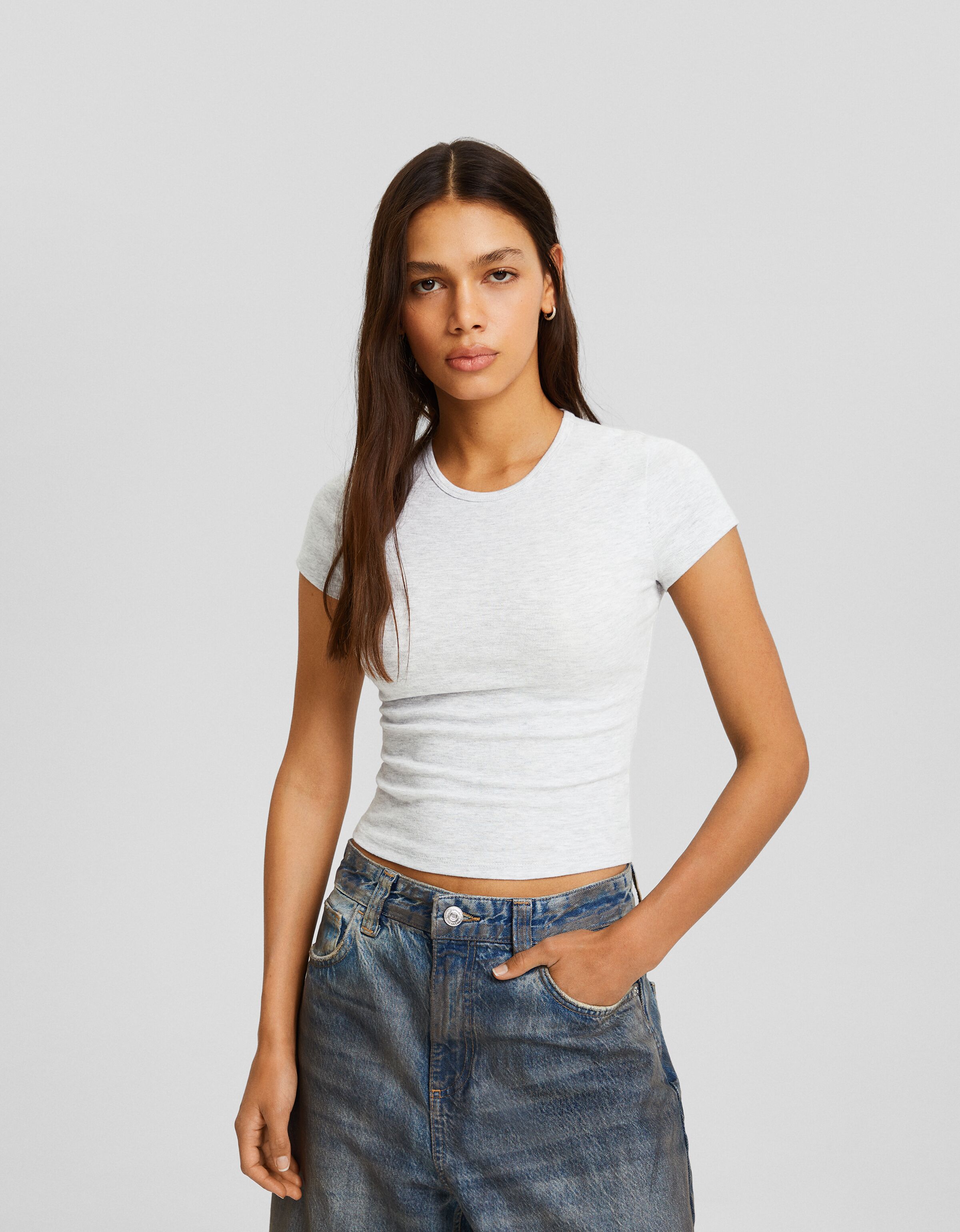 Camiseta manga corta cuello redondo