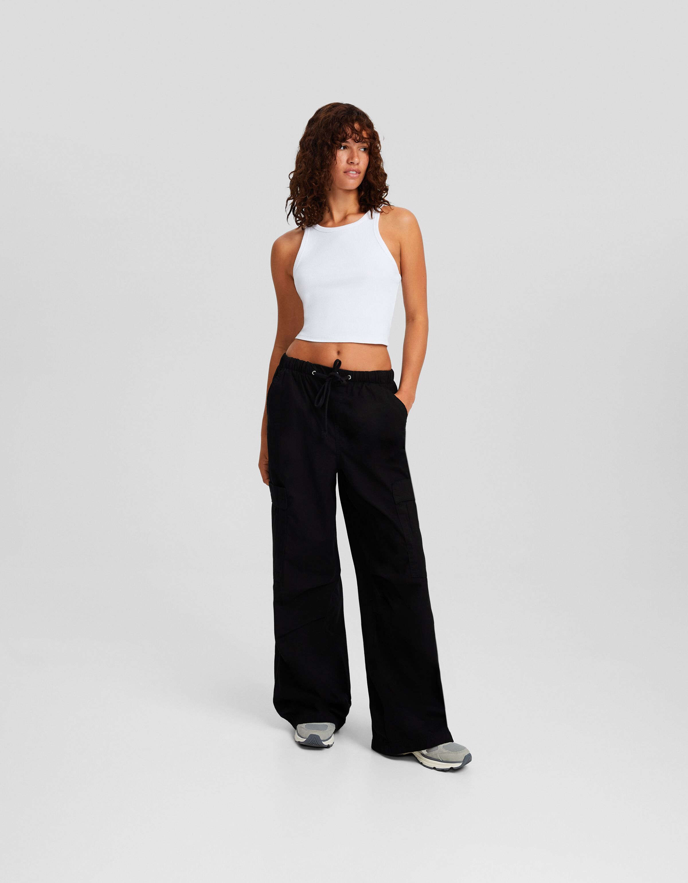 Pantalón parachute algodón