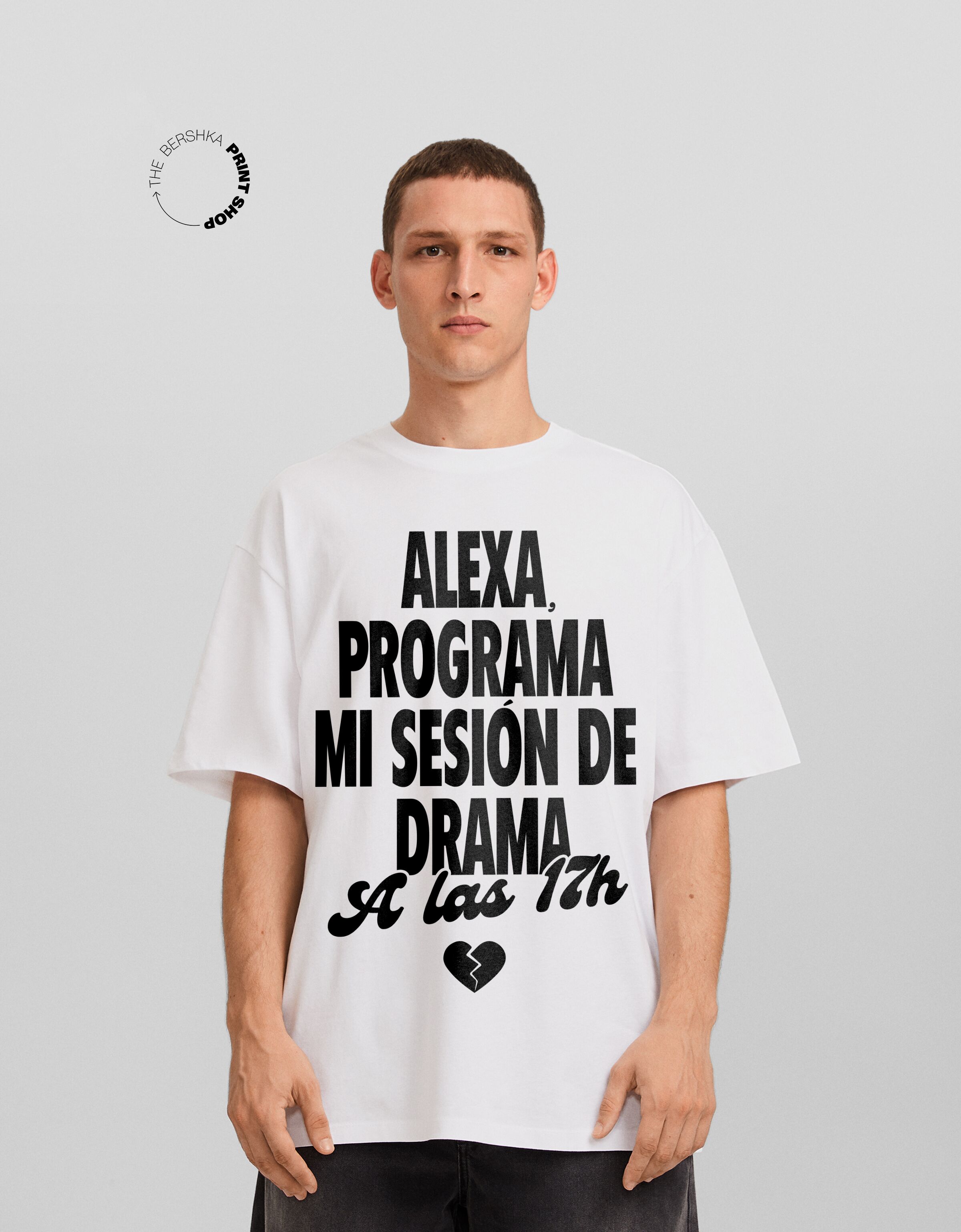 Camiseta Alexa manga corta boxy fit print